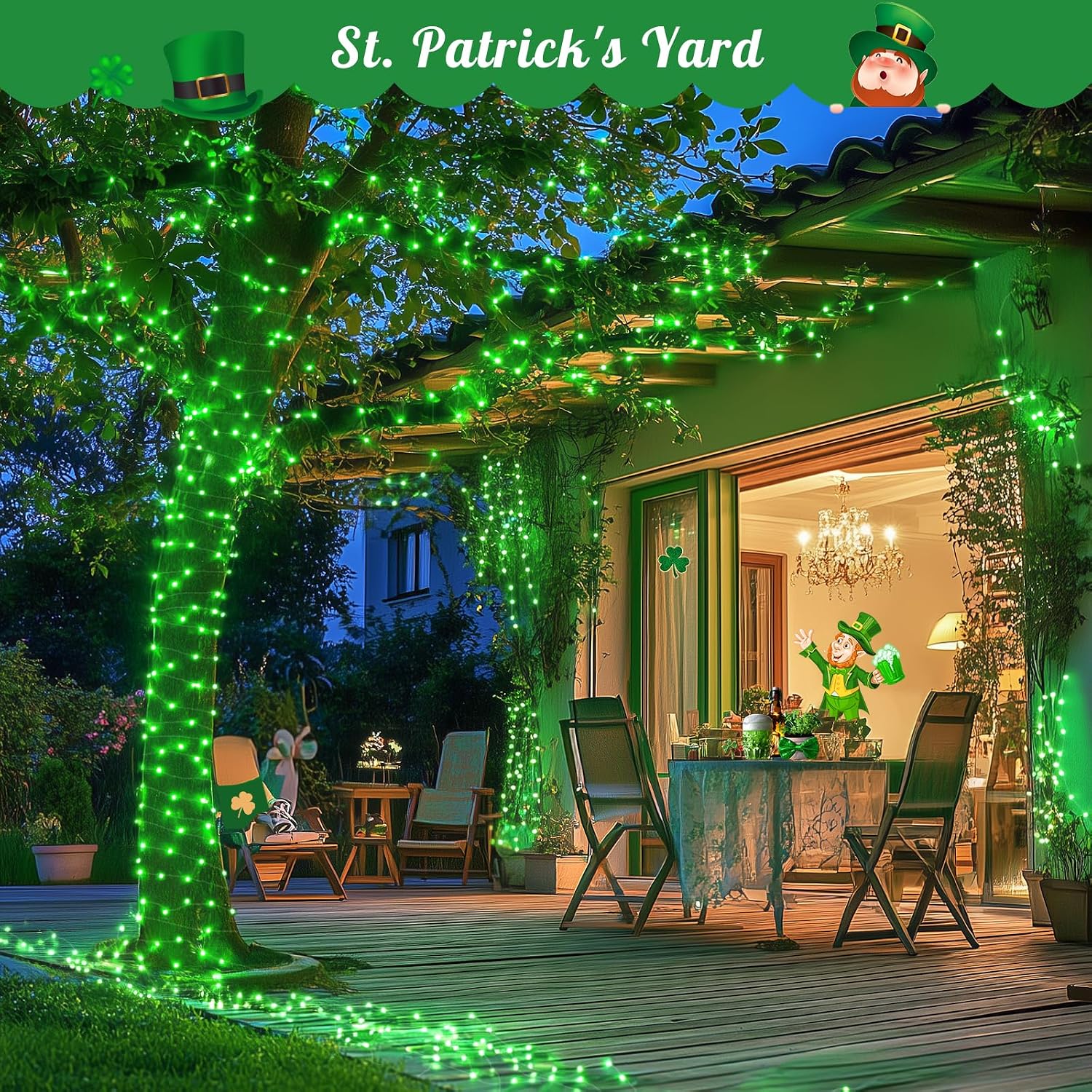 JMEXSUSS 2 Pack Solar String Lights Outdoor Total 66FT 200LED Fairy Lights | Outdoor Waterproof, 8 Modes Solar Christmas Lights for Outside Garden Tree Patio Yard Wedding Christmas Decorations, White