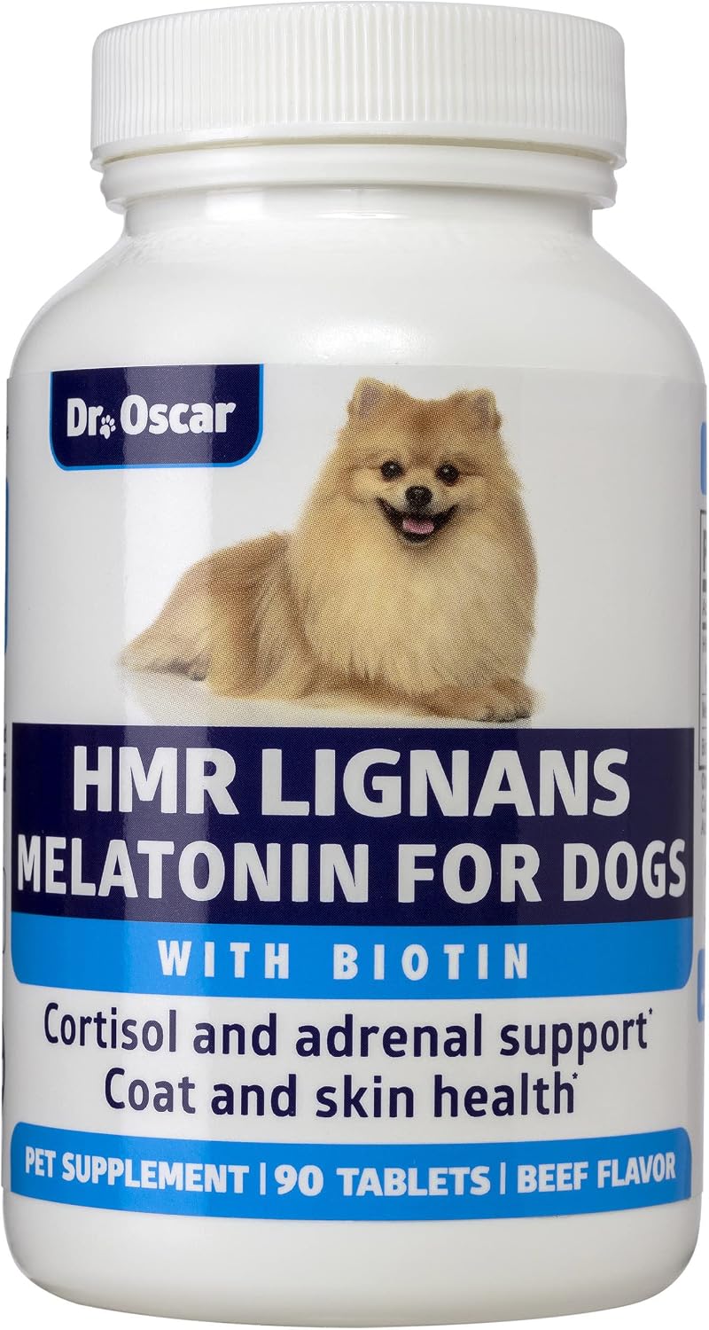 HMR Lignans and Melatonin for Dogs with Cushings. Superior 3in1 Formula with Biotin. Adrenal Support