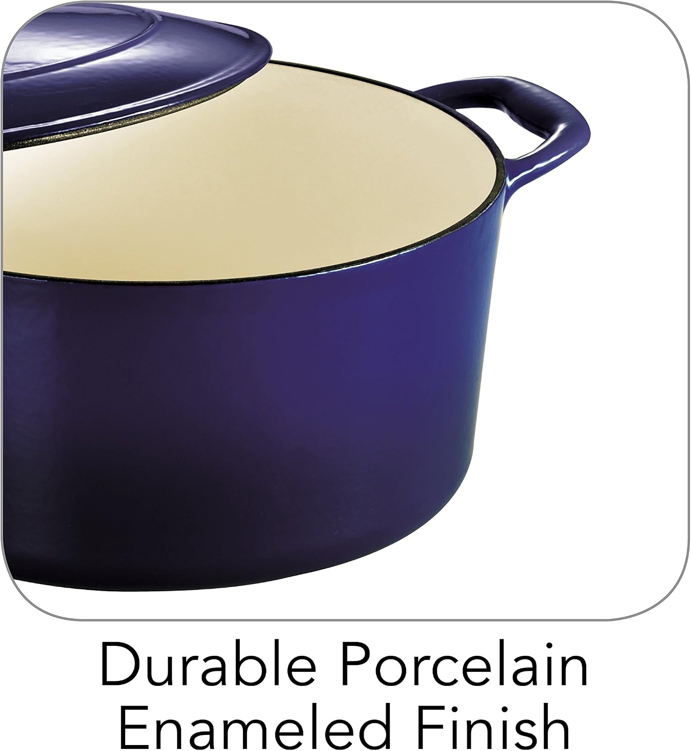Tramontina Bestow Enameled Cast Iron 4-Qt Braiser Pan with Lid, Blue | Oven-to-Table Casserole Dish, Great for Shallow Braises & Simmers