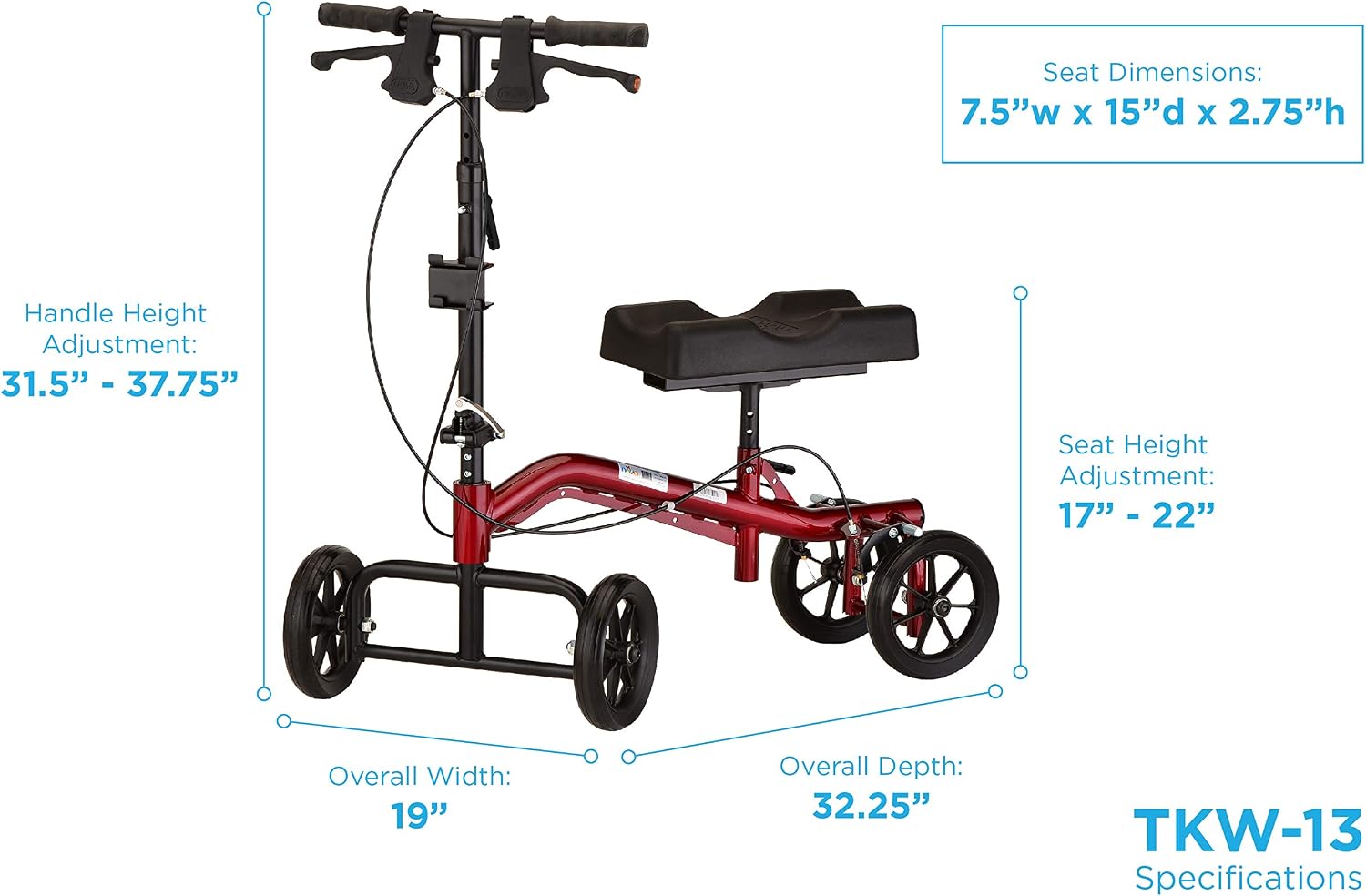 NOVA Turning Knee Walker Sliver