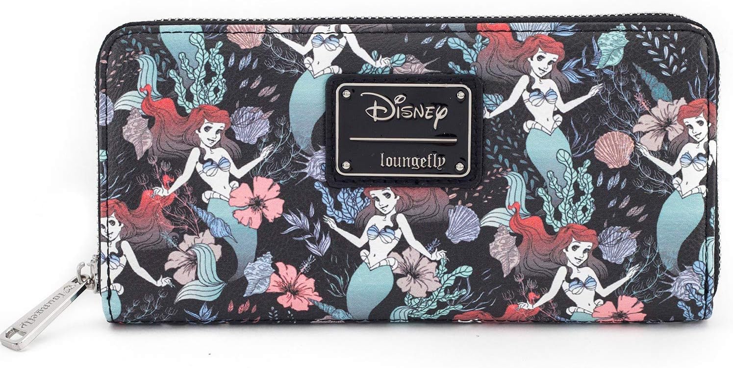 Loungefly Disney The Little Mermaid Ariel Floral Print Wallet