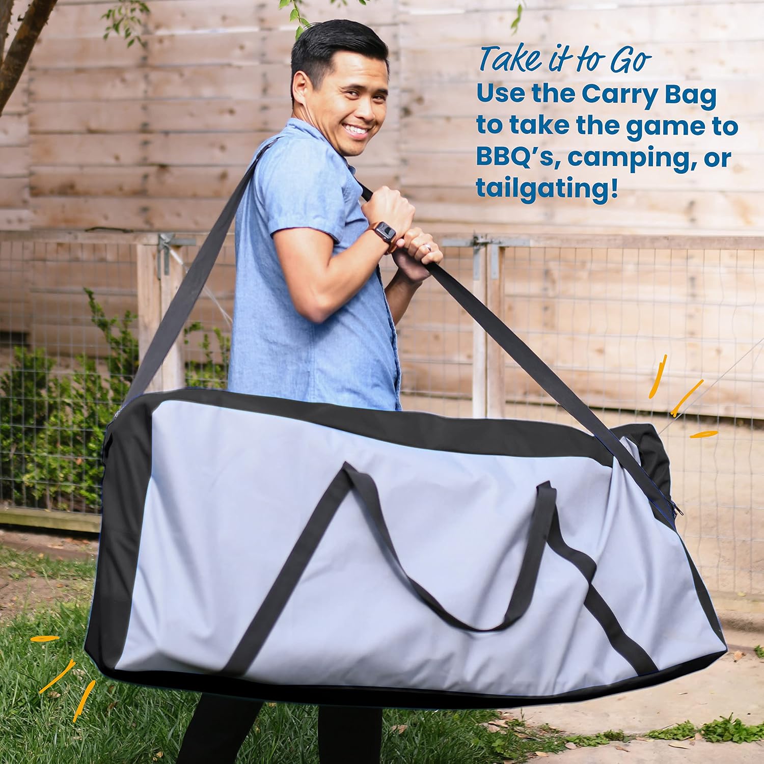 ECR4Kids Jumbo 4-To-Score with Mesh Net and Carry Bag, Giant Game, Assorted
