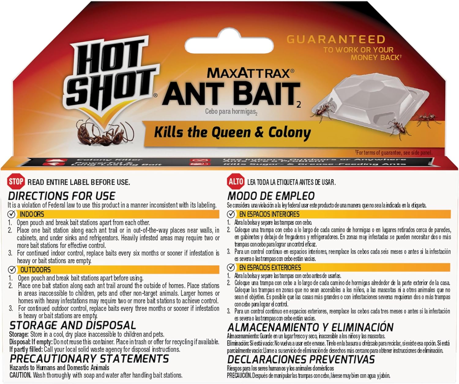 Hot Shot Ultra Liquid Ant Bait, Advanced Liquid Bait Technology Kills Common Household Ants Fast With No Drips Or Spills, 4 Count, Pack of 1 | Kills Common Household Ants In 24 Hours, For Indoor & Outdoor Use, Bait Stations Kill Ants With No Drip or Spil…