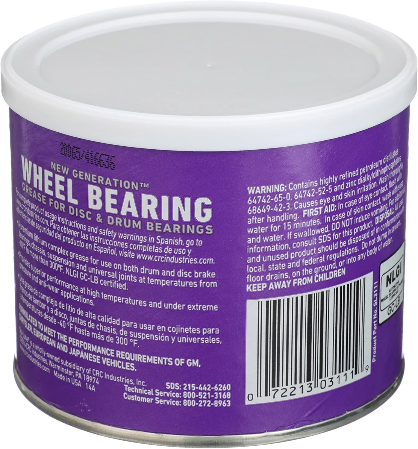 Sta-Lube SL3111 New Generation Wheel Bearing Grease for Disc and Drum Brakes - 14 wt. oz.
