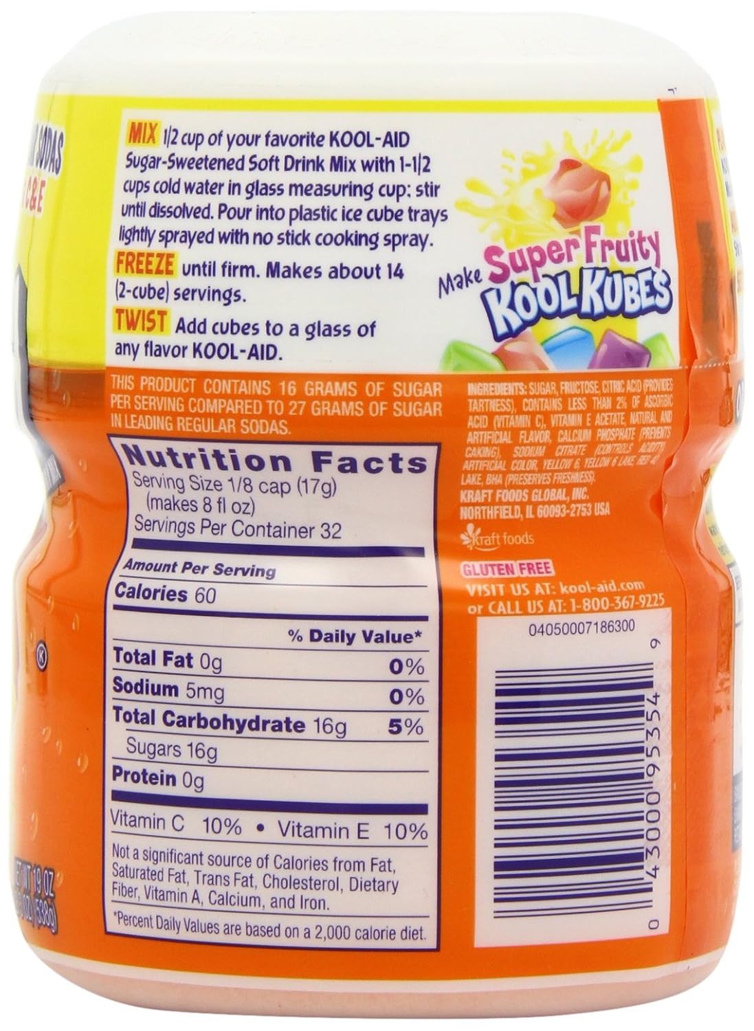 Kool-Aid Drink Mix, Tropical Punch, 19 oz | for Flavorful Hydration and Shareable Refreshment Good Source of Vitamin C, Caffeine Free Gluten Free