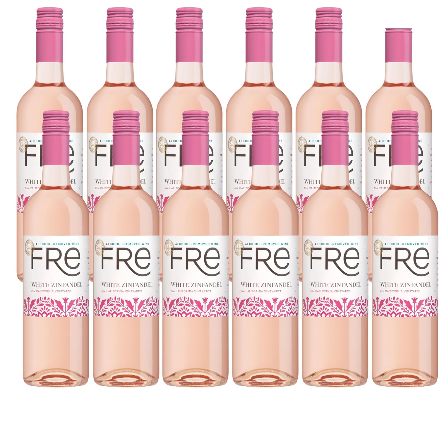 Sutter Home Fre White Zinfandel from California Vineyards - Fragrant Strawberry Aromas with Pleasant, Lingering Finish (1 Pack, White Zinfandel)