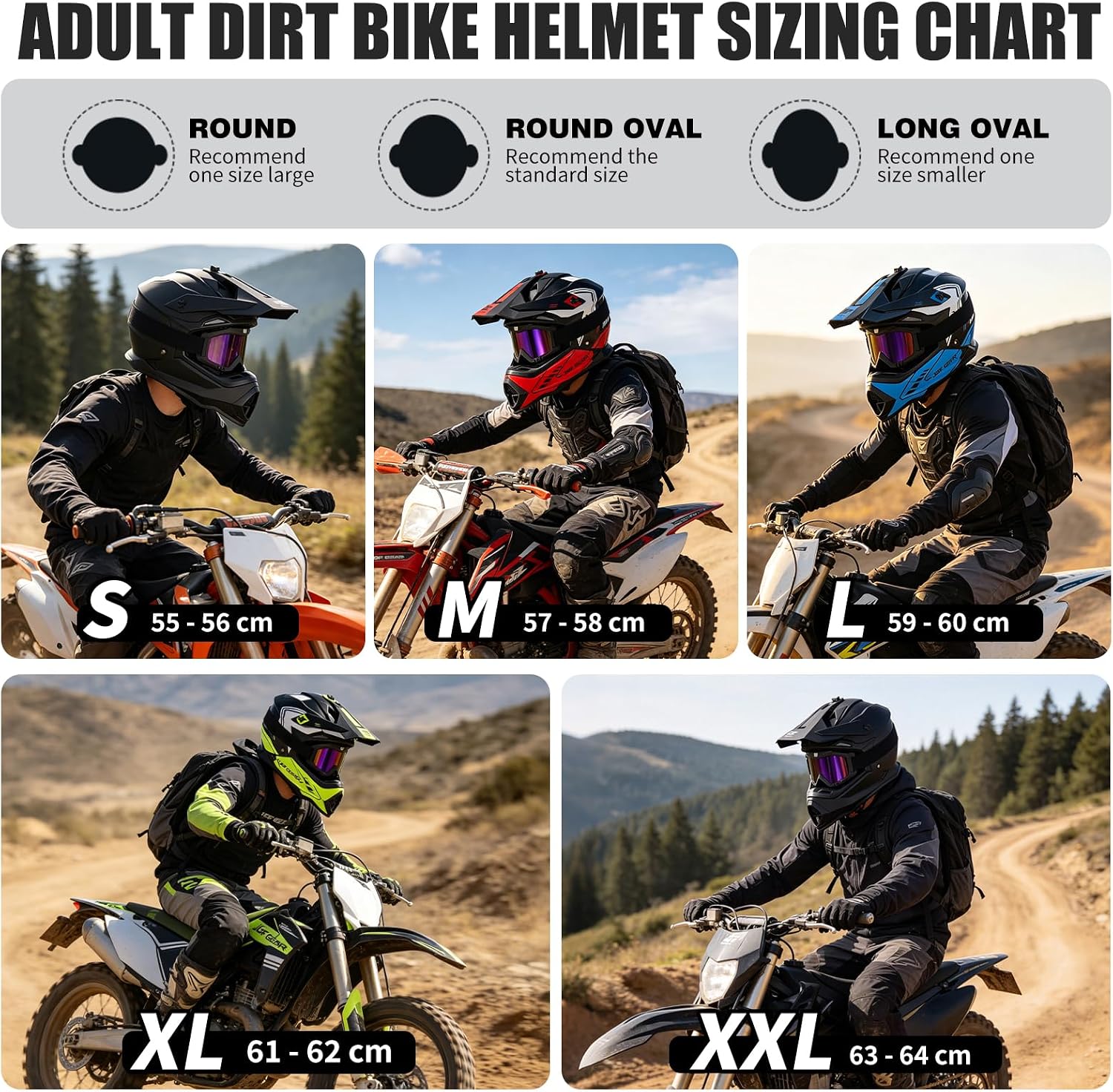 Adult Dirt Bike Helmet DOT Approved,WS901 Full Face Motocross Set | Includes Goggles Gloves,adjustable visor and washable liner for UTV MX Dirtbike ATV OffRoad