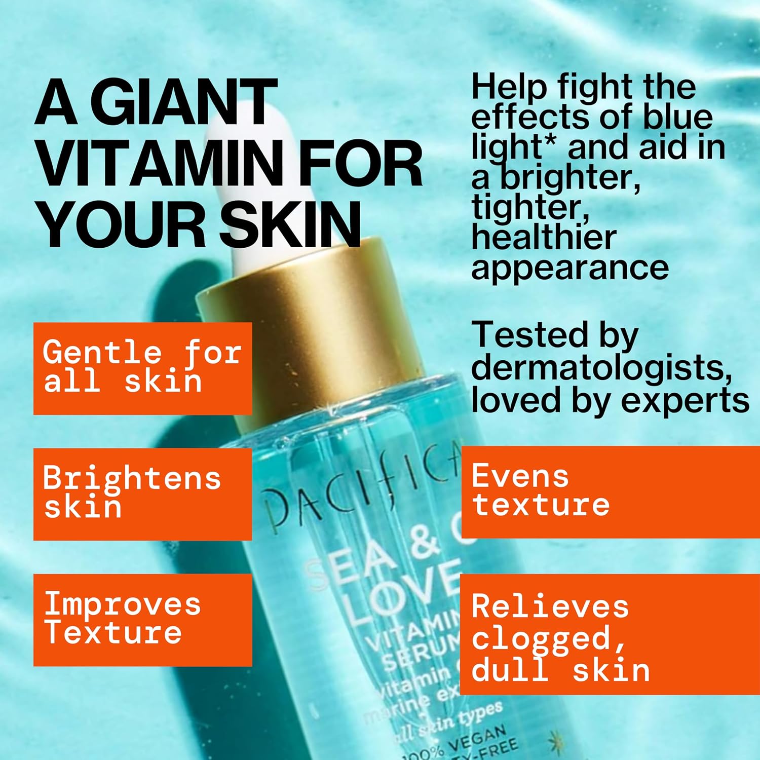 Pacifica Vitamin C Serum for Face – Glow Baby Brightening Facial Serum with Glycolic Acid – Vitamin C Booster Skin Care, Dark Spot Corrector, Vegan Skincare for Glowing Skin, Dermatologist Tested