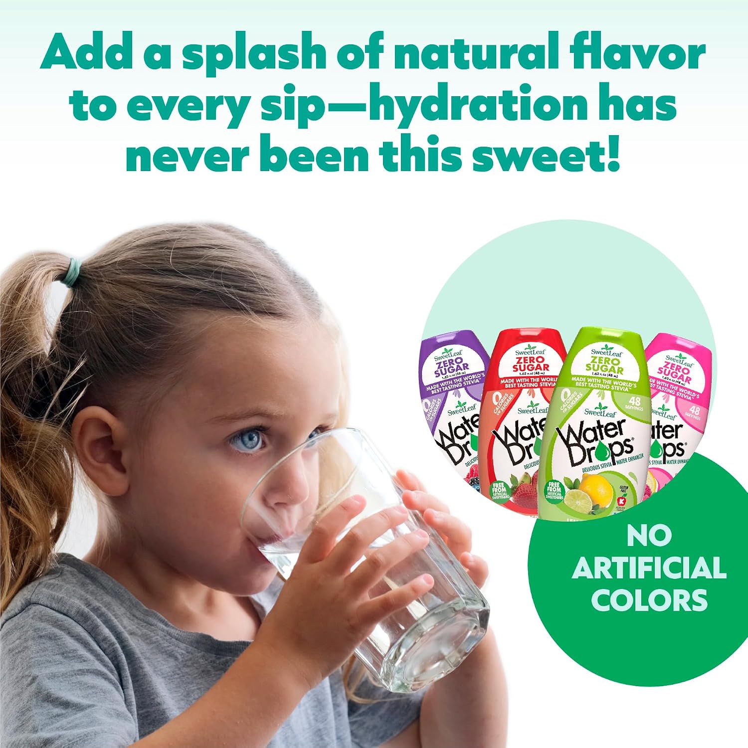 SweetLeaf Water Flavoring Drops, Strawberry Kiwi - 1.62 Fl Oz | Stevia Water Enhancer, Sugar Free, Zero Calorie Additive, Contains Monk Fruit Extract