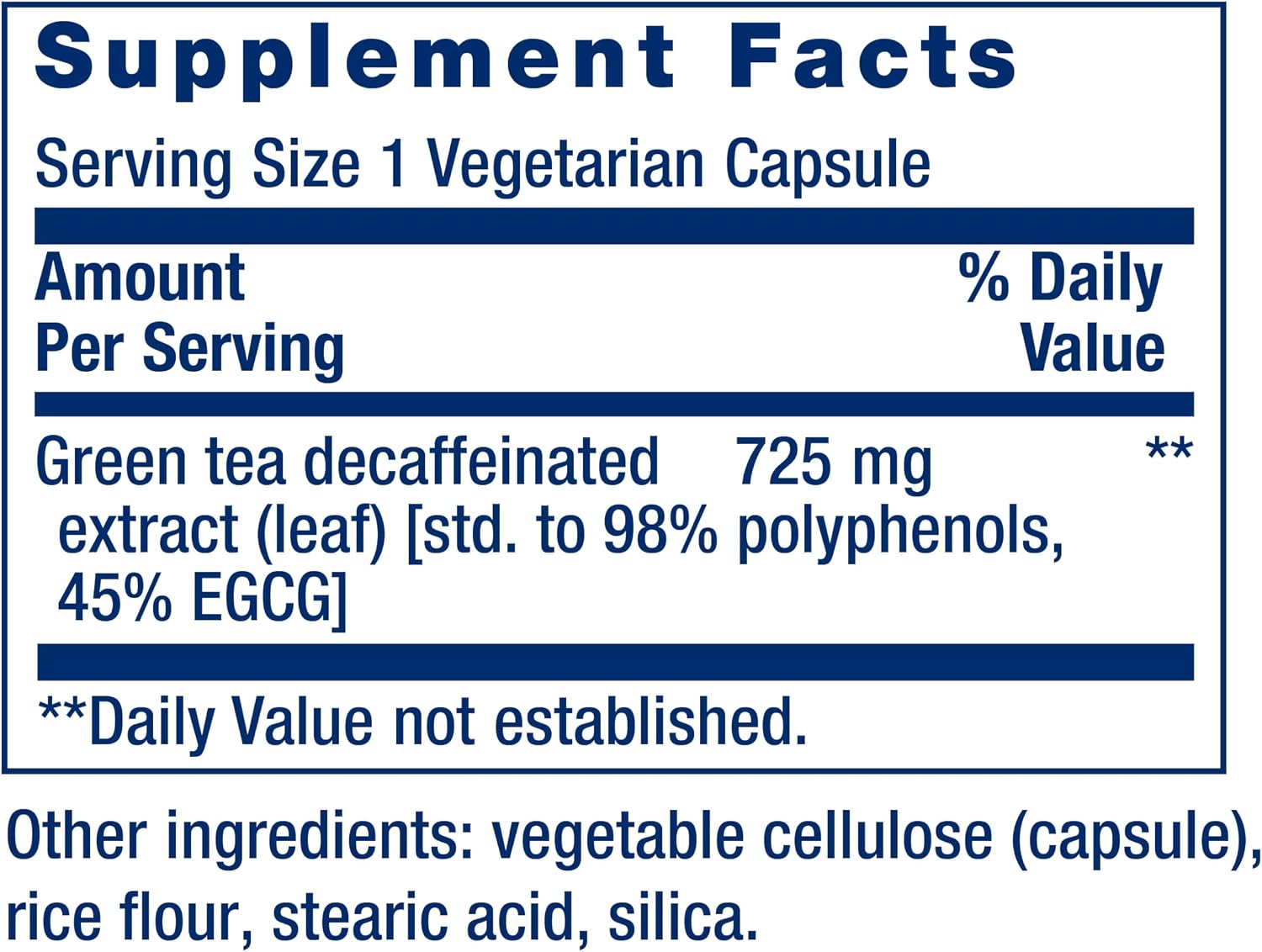 Life Extension Decaffeinated Mega Green Tea Extract – Polyphenol-Rich, Cell Health, Heart Health, Brain Health, Antioxidant Protection – Non-GMO, Gluten-Free, Vegetarian – 100 Capsules | Camellia Sinensis Extract with Concentrated EGCG Polyphenols, Glute…