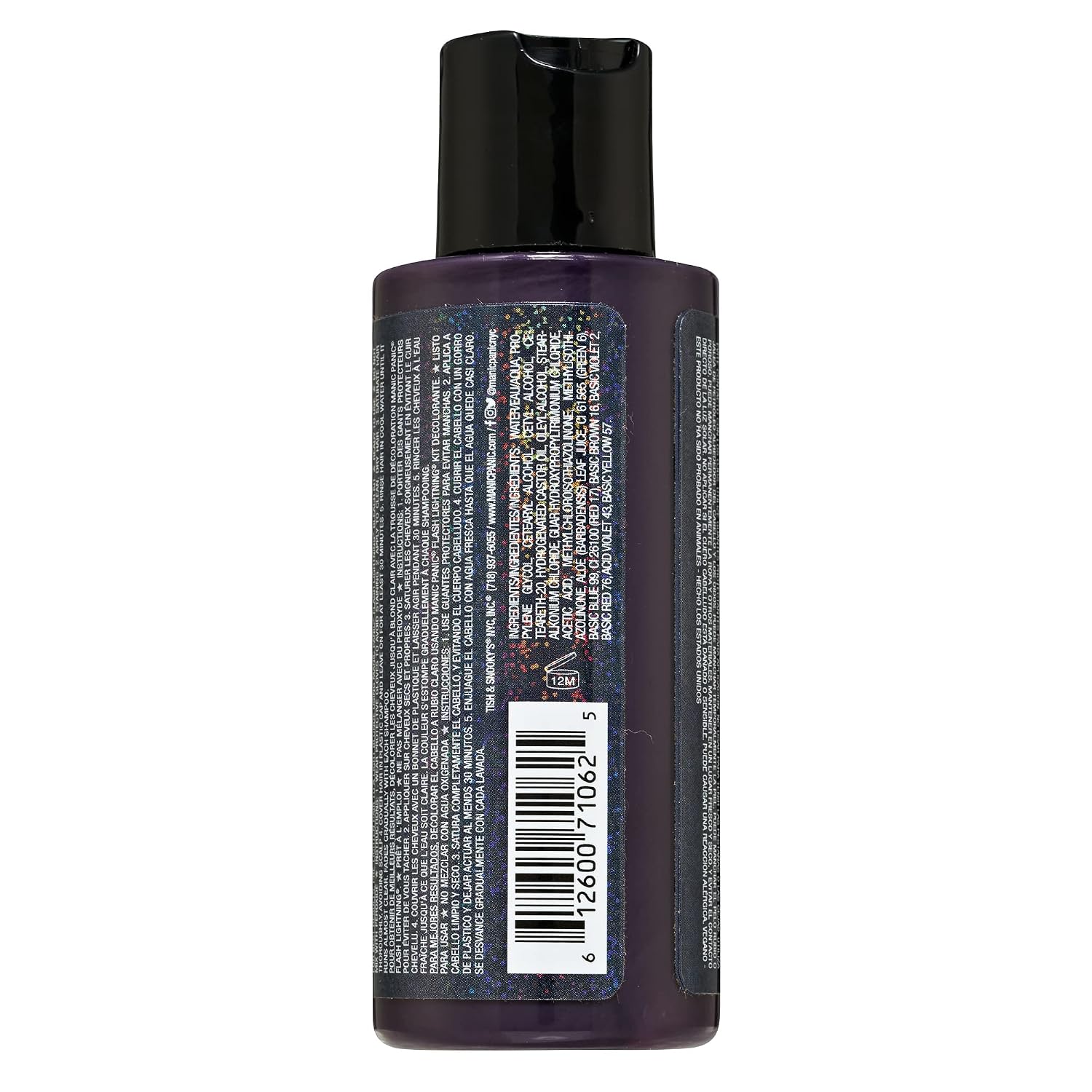 MANIC PANIC Cotton Candy Pink Hair Color - Amplified - Semi Permanent Hair Dye - Bright Pink Cool Toned Color - Glows in Blacklight - Vegan, PPD & Ammonia-Free - For Coloring Hair on Women & Men