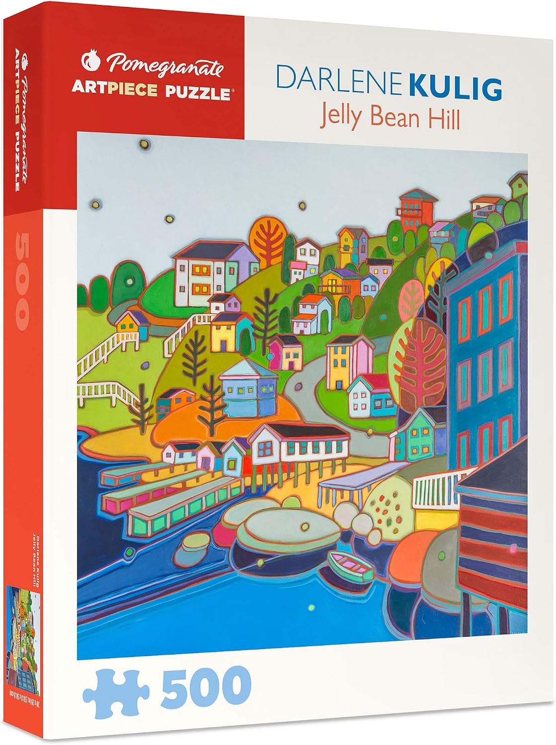 Pomegranate 500-Piece Puzzle for Adults, Colorblocked Hillside Landscape | Matte finish, snug fit, 20x20" jigsaw puzzle, square jigsaw, Canadian art