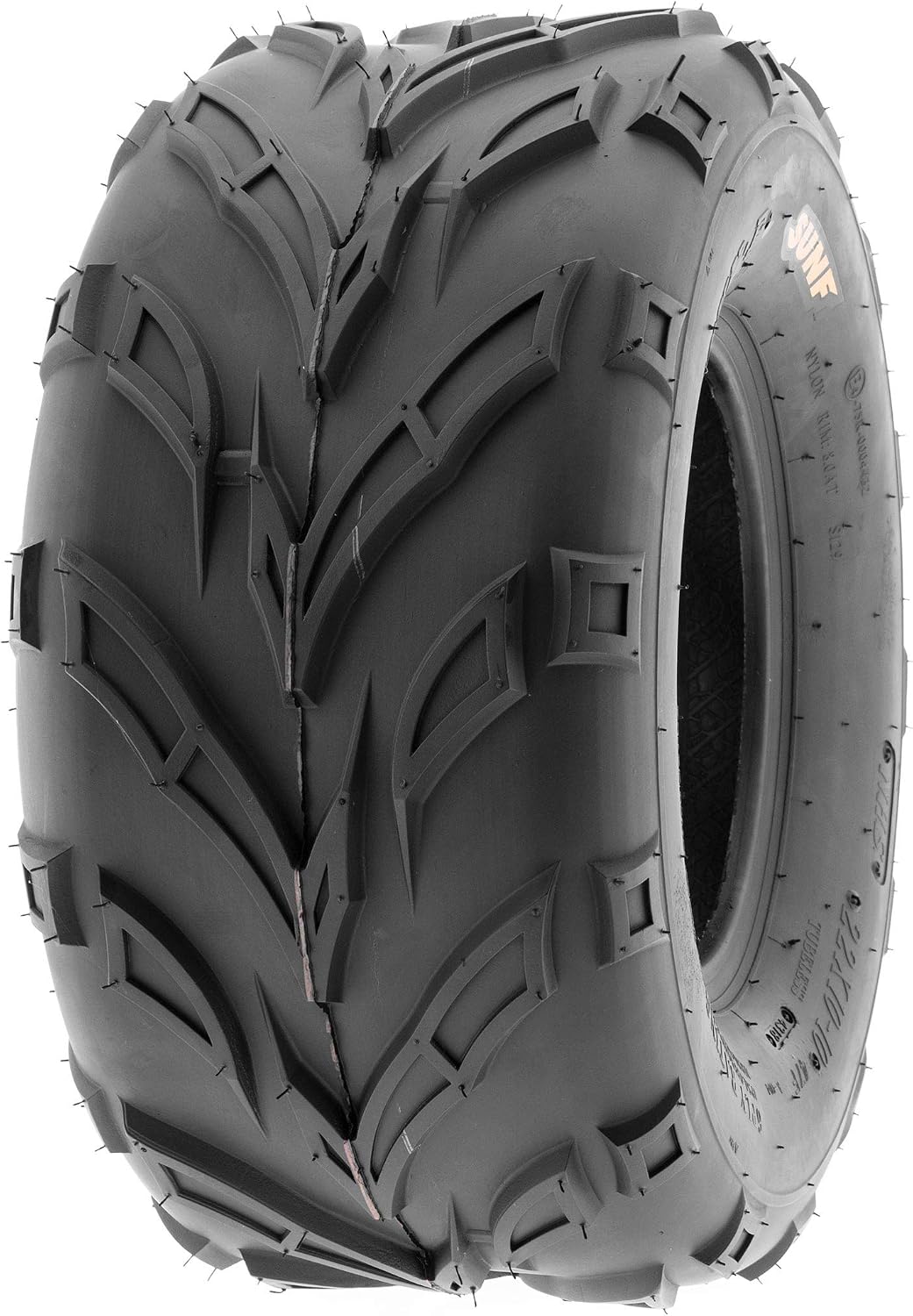 SunF A004 ATV UTV Off-Road Tire 22x10-10, 6 PR, Track & Trail, Tubeless