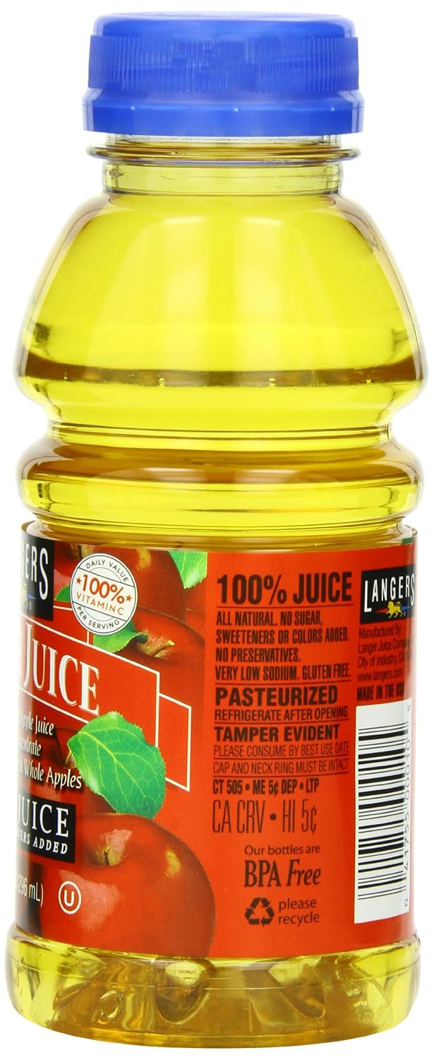 Langers 100% Juice, Apple, 10 Fl Oz (Pack of 12)