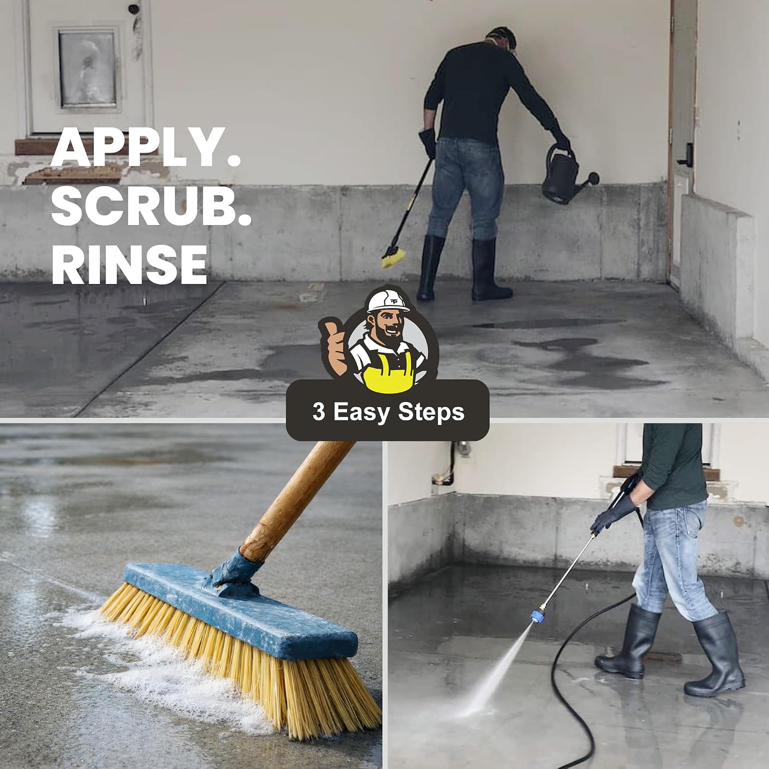PowerEtch Acid-Free Concrete Etcher & Cleaner – Opens Pores, Boosts Porosity & Improves Adhesion for Sealers, Paints