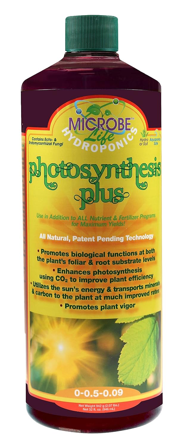 Microbe Life Hydroponics Premium Photosynthesis Plus to Grow Fruits, Vegetables, and Herbs, The Best Professional Big Bud Grow, Use with Any Feeding Systems Including Hydroponics or Soil, 16 Ounces