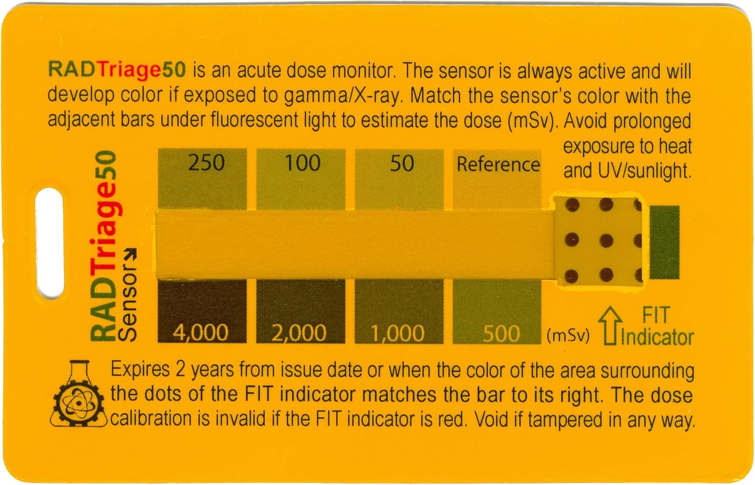 RADTriage FIT Personal Radiation Detector for Wallet or Pocket, Nuclear Radiation Detector, Electromagnetic Field Radiation Detector