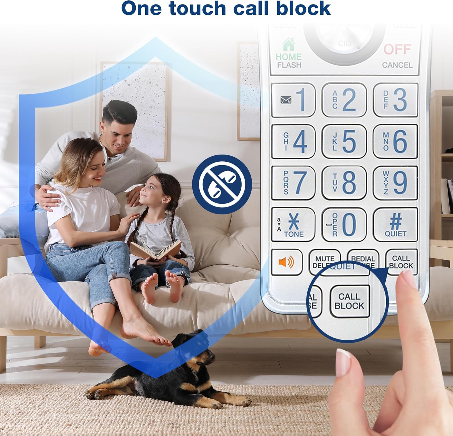 VTech IS8151-5 Super Long Range 5 Handset DECT 6.0 Cordless Phone for Home with Answering Machine, 2300 ft Range, Call Blocking, Bluetooth