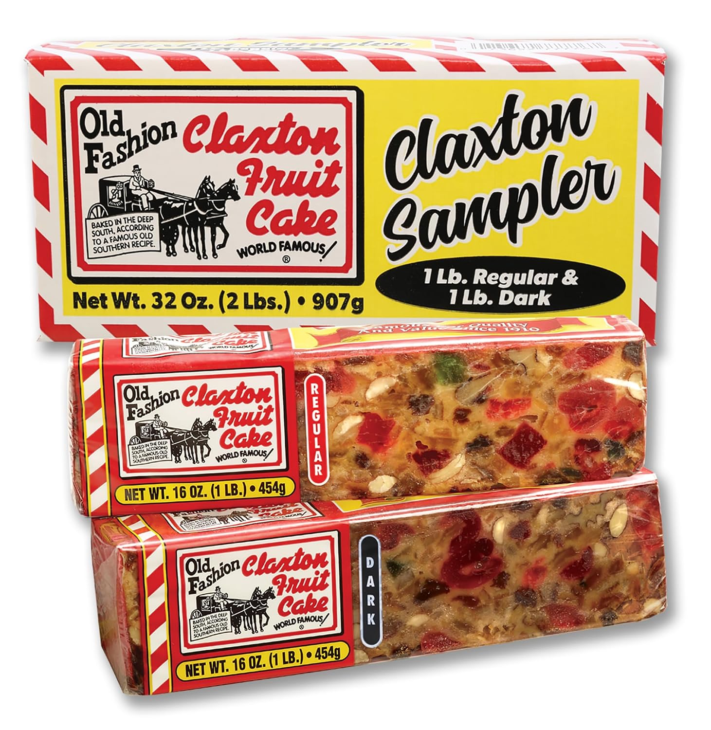 Claxton Fruit Cake Sampler – 2-1 Lb Loaves