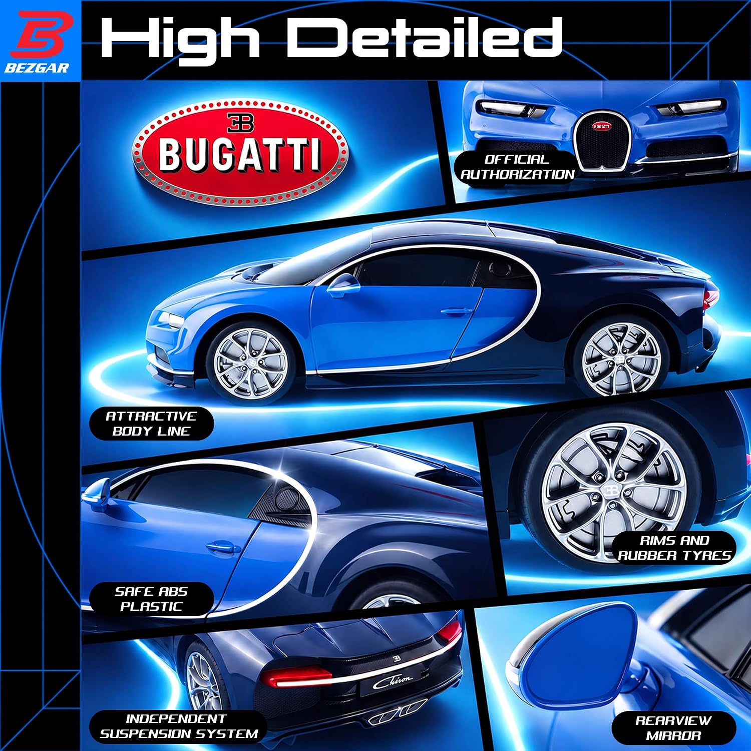 BEZGAR 1:24 Ferrari Remote Control Car Licensed FXX-K EVO