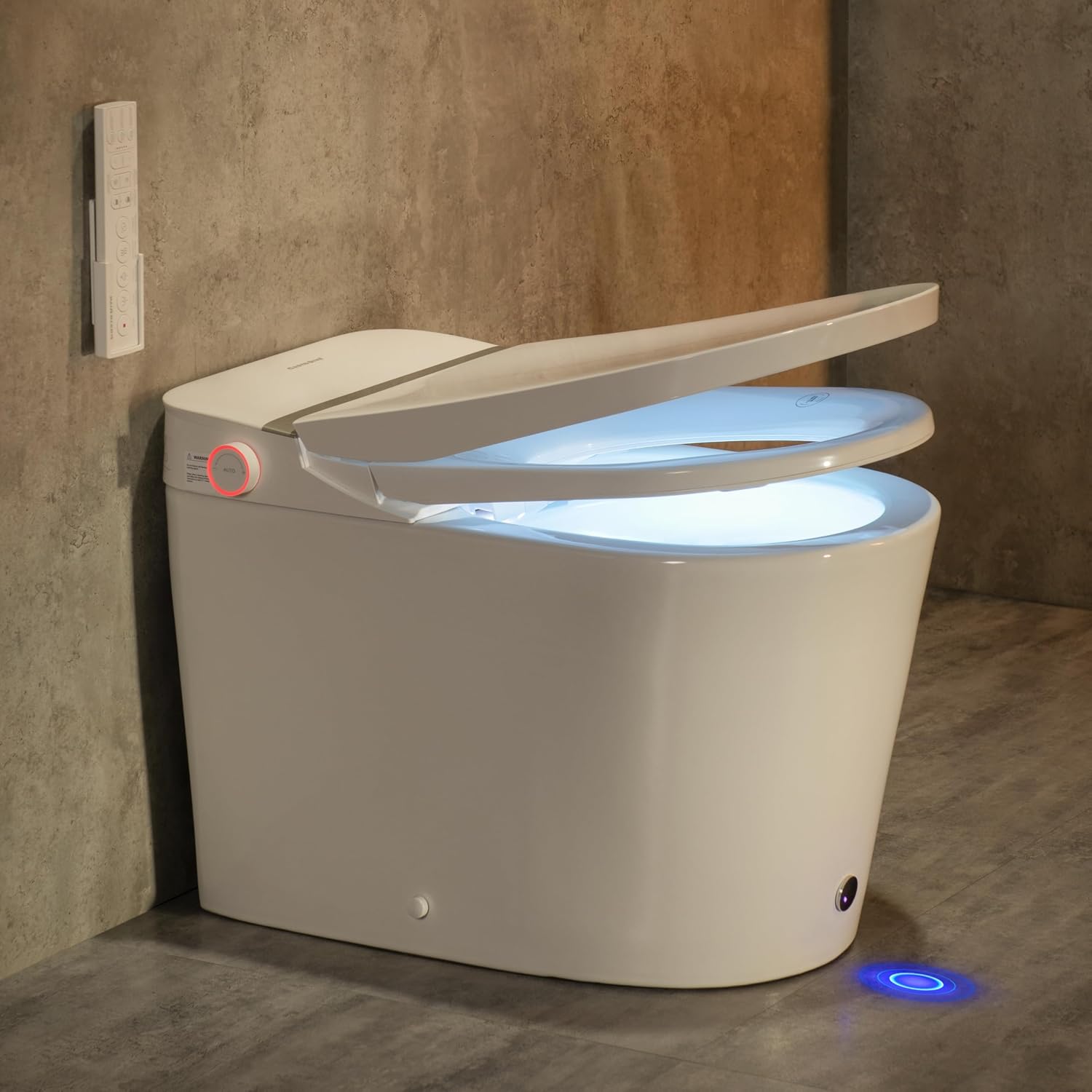 ADA Smart Toilet Bidet with Auto Open Close Heated Seat(K050Pro) | Bidet Toilet with Tank, 1000g MaP Quiet Flush, Comfort ADA Seat, Foam Shield, Dryer, Foot Sensor, Auto & Blackout Flush