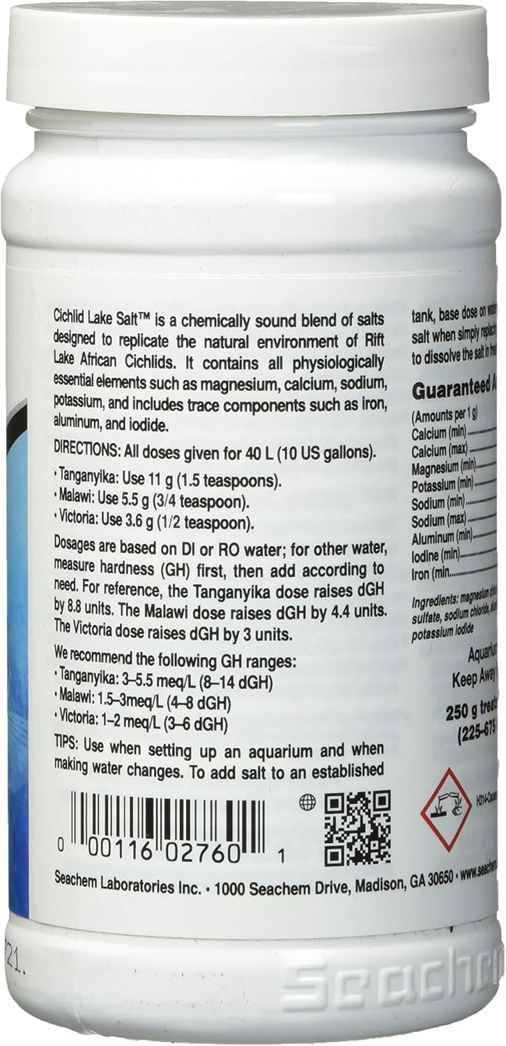 Cichlid Lake Salt, 250 g / 8.8 oz
