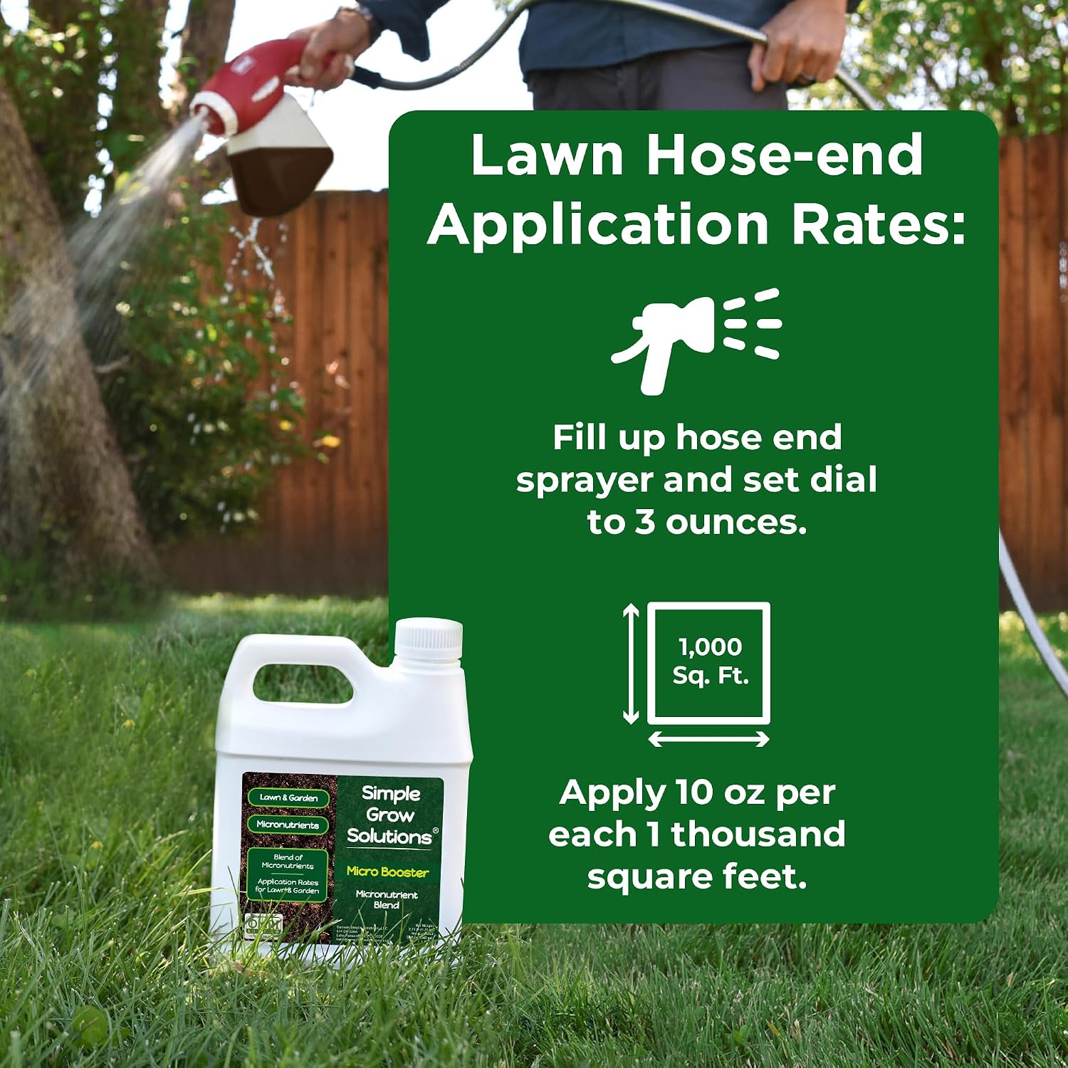 Organic Micronutrient Booster- Complete Plant & Turf Nutrients- Simple Grow Solutions- Garden & Lawn Fertilizer- Grower, Gardener- Liquid Food for Grass, Tomatoes, Flowers, Vegetables (32 Ounce)