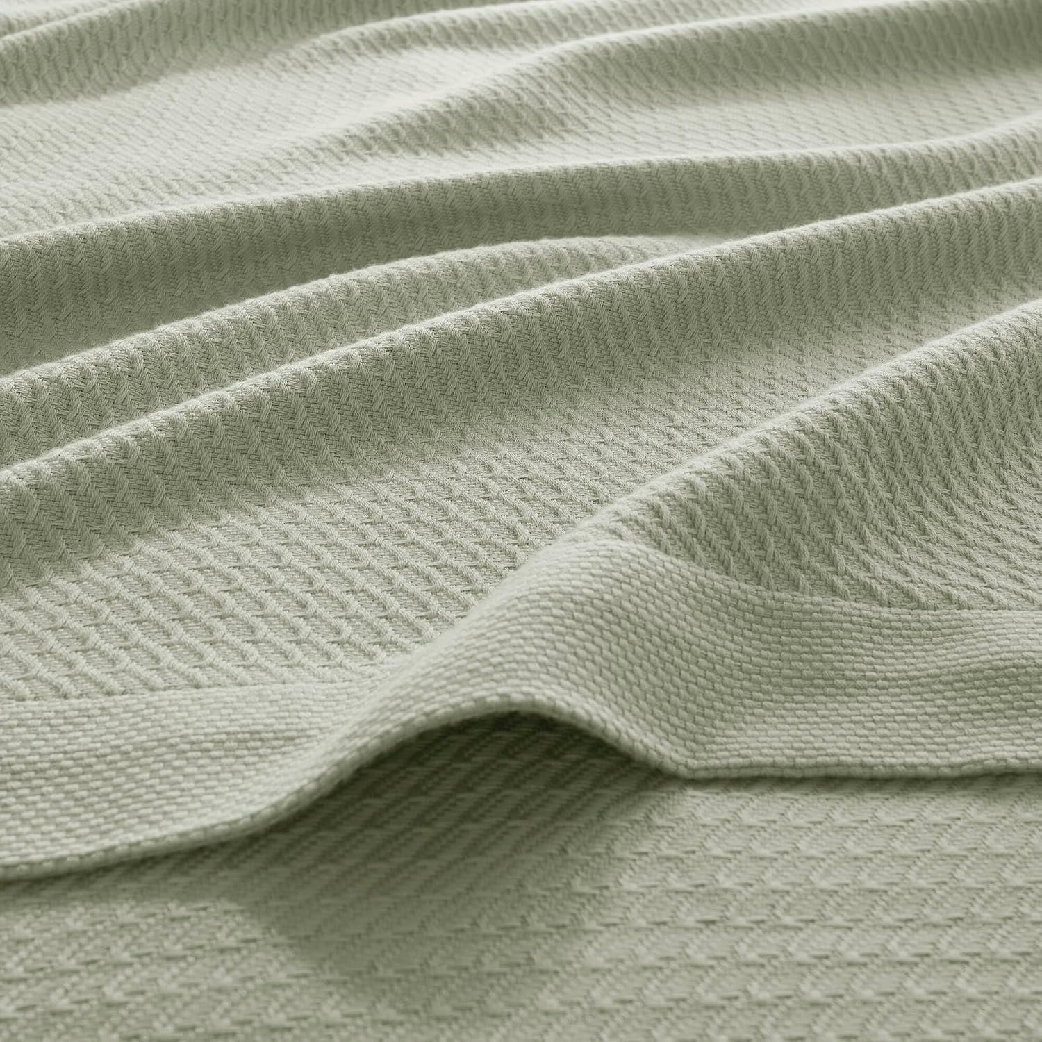 Madison Park 100% Egyptian Cotton Summer Blanket Full Queen Size Teal