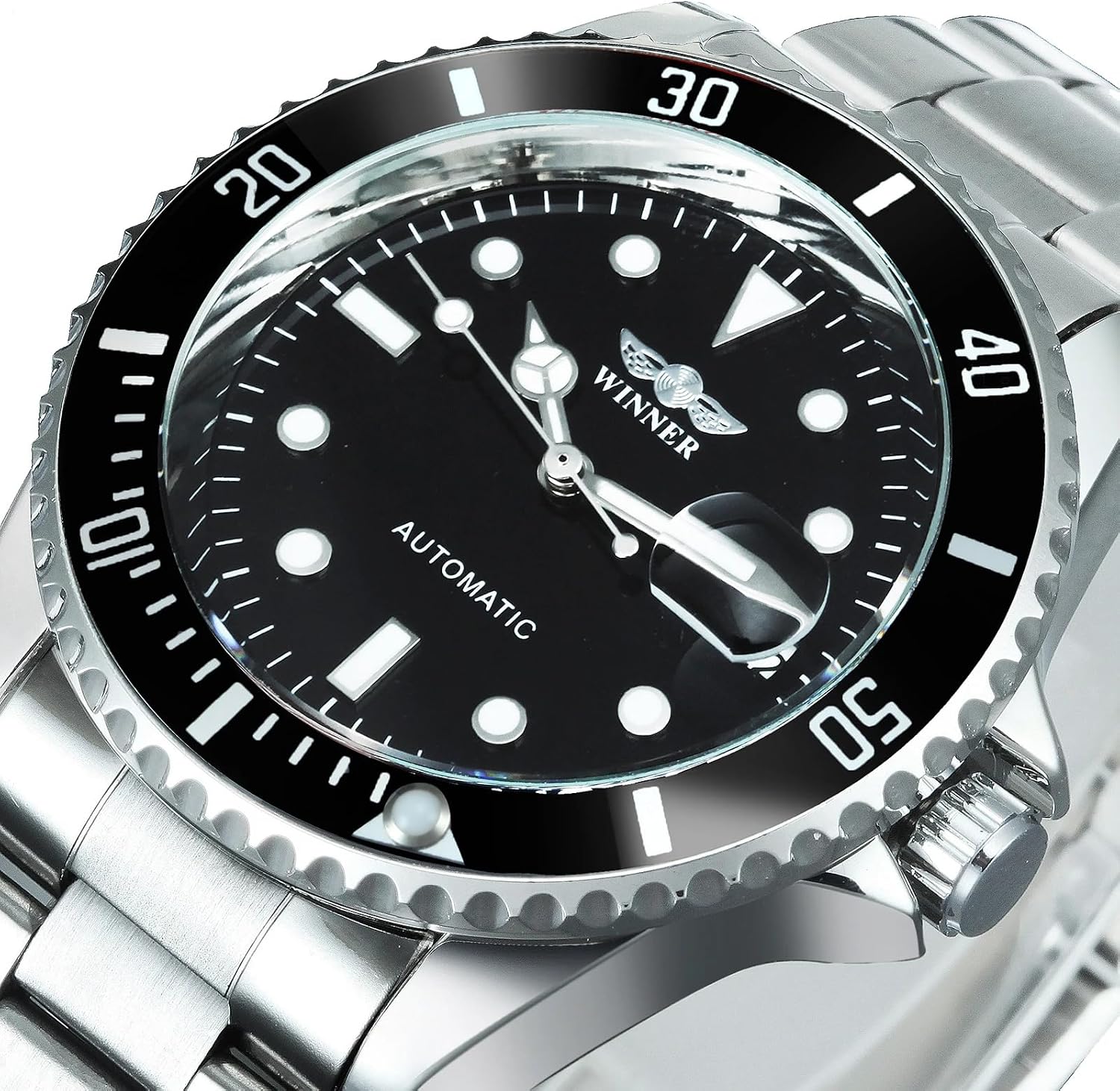 MASTOP Men Automatic Mechanical Watches Full Steel Waterproof Mens Watches | Calendar,Fashion Wristwatch for Men