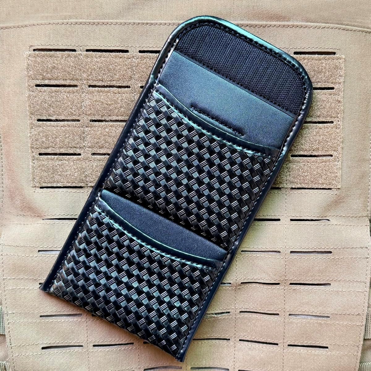 ROCOTACTICAL Flat Latex Glove Pouch, Basketweave Glove Holder for Duty Belt