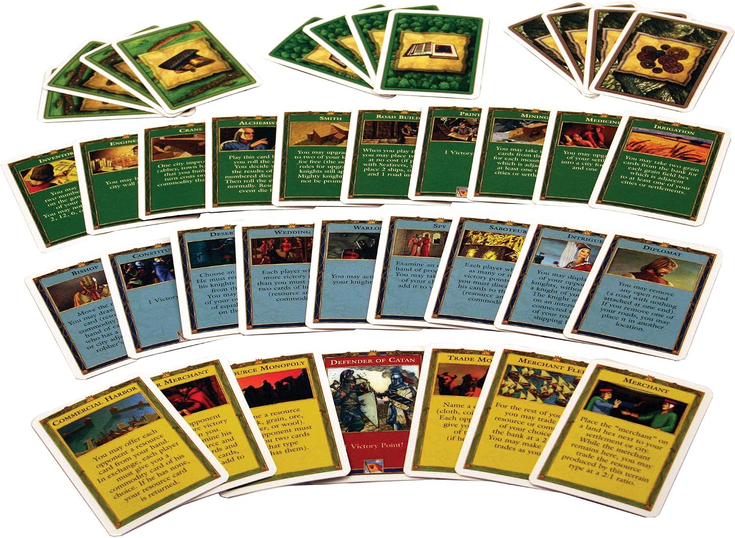 CATAN Cities & Knights Replacement Game Cards - Complete Set of 95 Game Cards for The Cities & Knights Board Game Expansion (Sold Separately), Board Game Accessories Made Studio