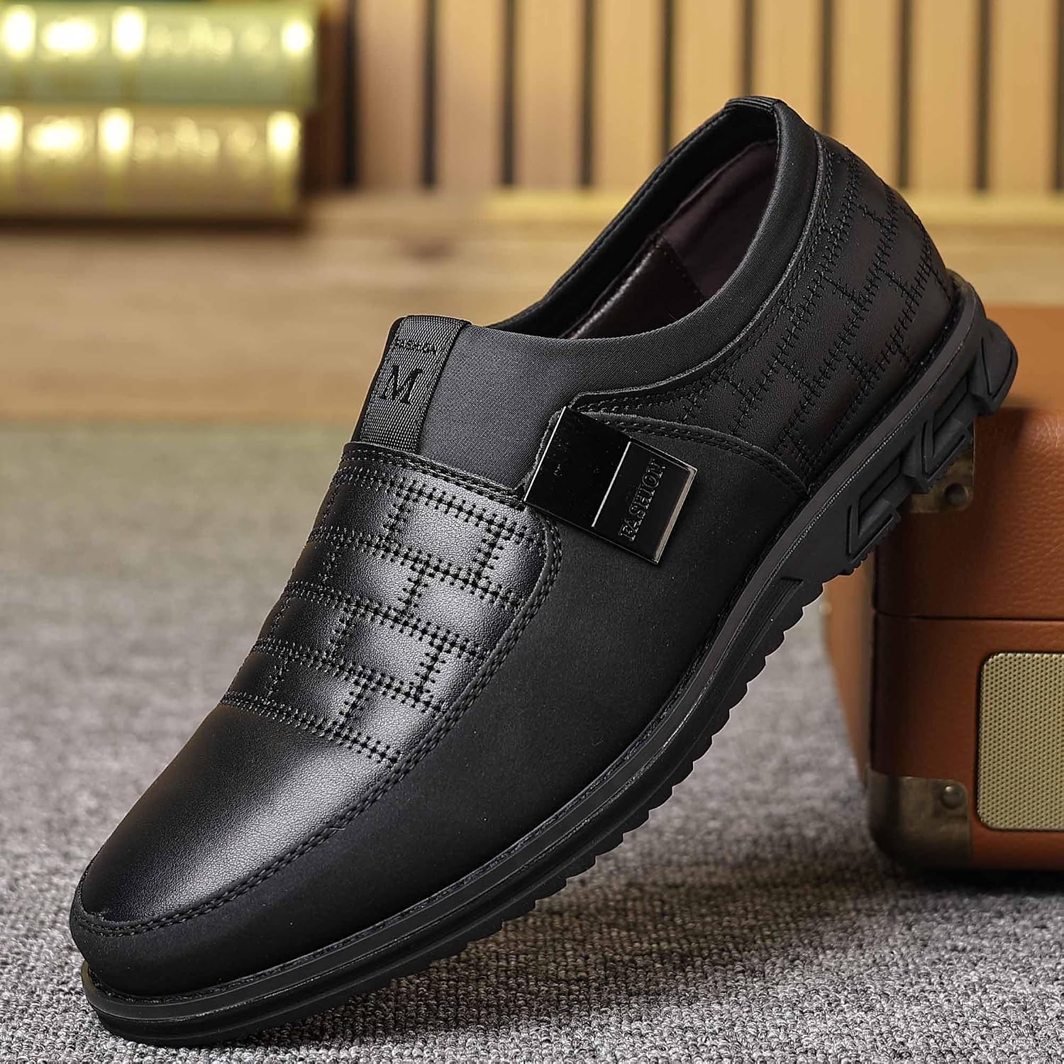 COSIDRAM Mens Casual Shoes Dress Sneakers Loafers Comfort Walking Shoes | Lightweight slip-on for hassle-free wear. Cloud-like comfort, sock-friendly fit for daily & semi-formal occasions.