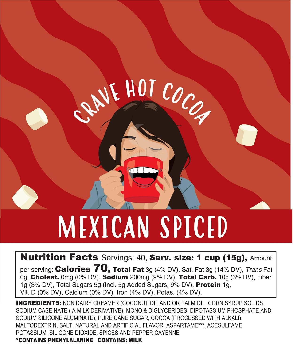 Crave Hot Chocolate Pods, Compatible with 2.0 K-Cup Brewers, Mint Chocolate, 40 Count