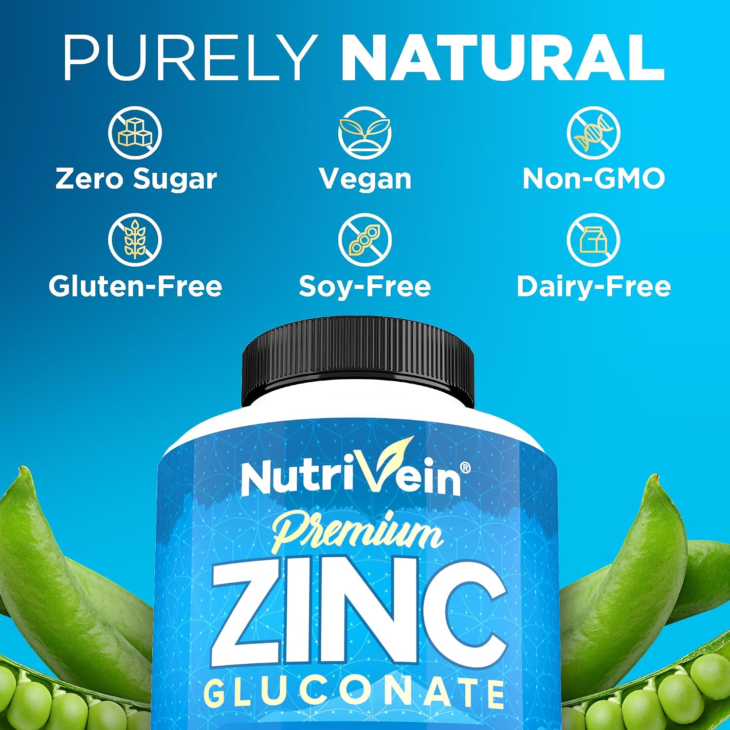 Nutrivein Zinc Picolinate 100 mg Supplement - 120 Capsules, High Absorption
