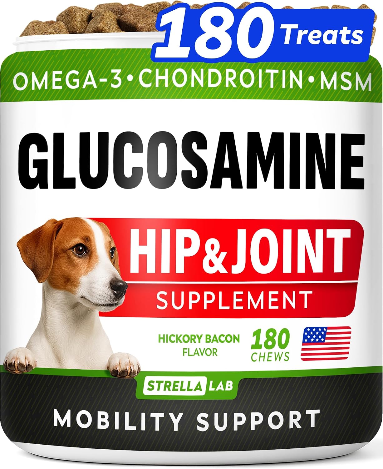 Advanced Glucosamine for Dogs, Chondroitin & MSM Hip Joint Supplement Chews