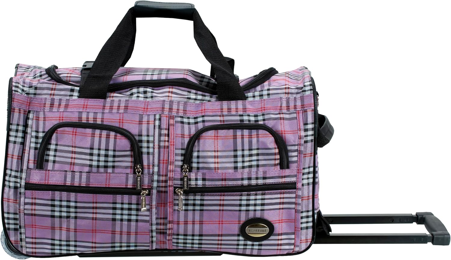 Rockland Rolling Duffel Bag, Black, 22"
