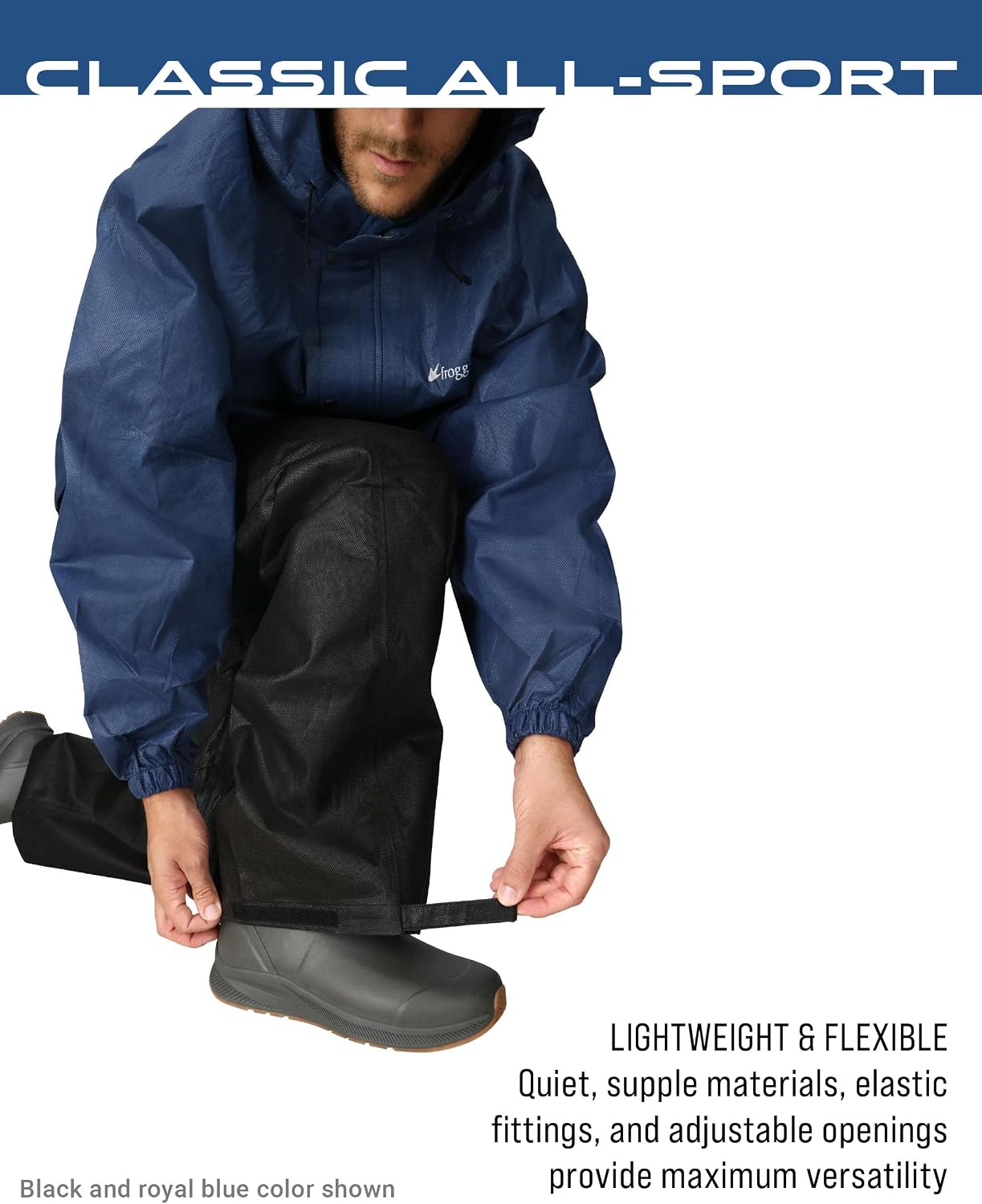 FROGG TOGGS Men's Classic All-Sport 3-Layer Waterproof Breathable Rain Suit | 2-Piece Rainwear, Adjustable Hood Raincoat, Rain Pants Ideal for Fishing, Golf, Motorcycling, Hunting, Camping, Outdoors