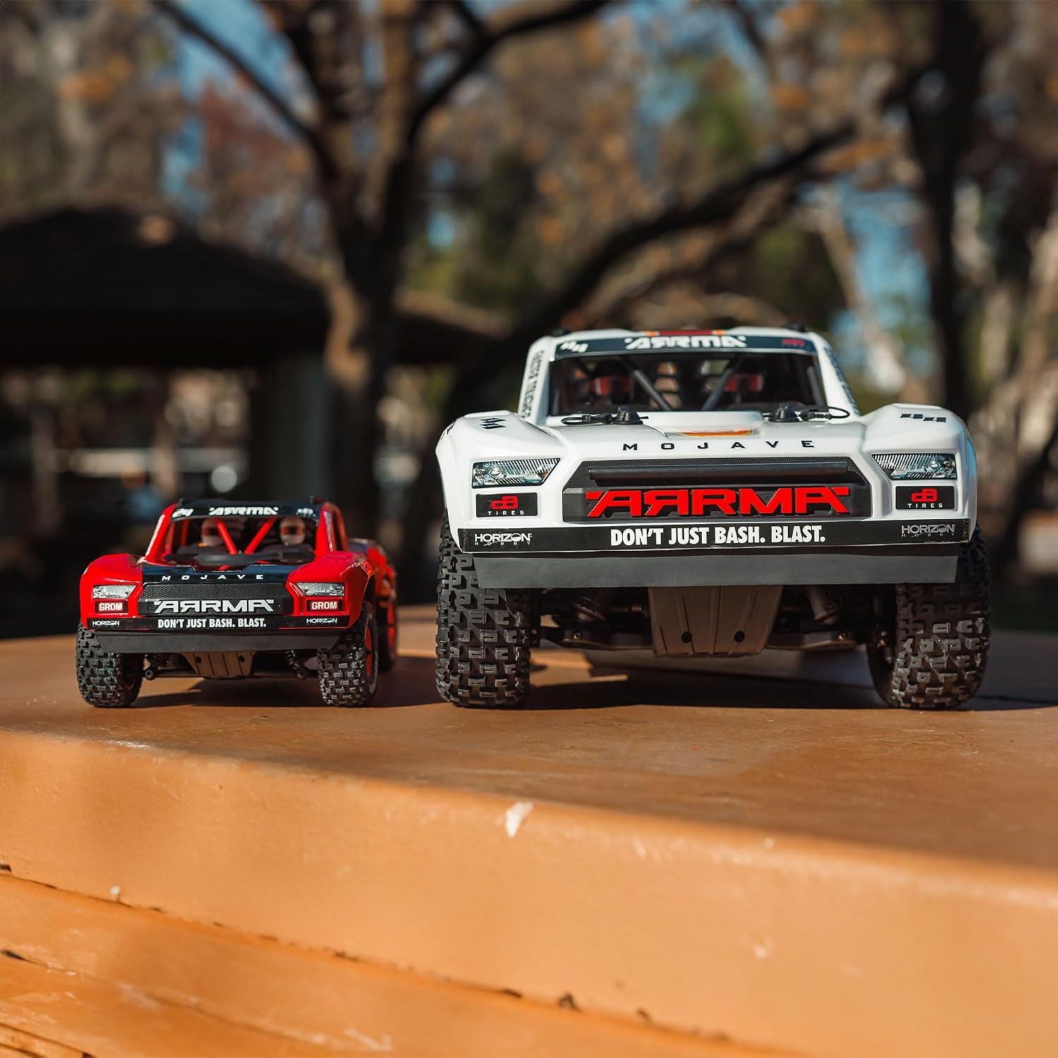 ARRMA Mojave GROM 4x4 SMART RC Desert Truck, RTR, Red/Black | Small Scale, Battery and Charger Included, ARA2104T1