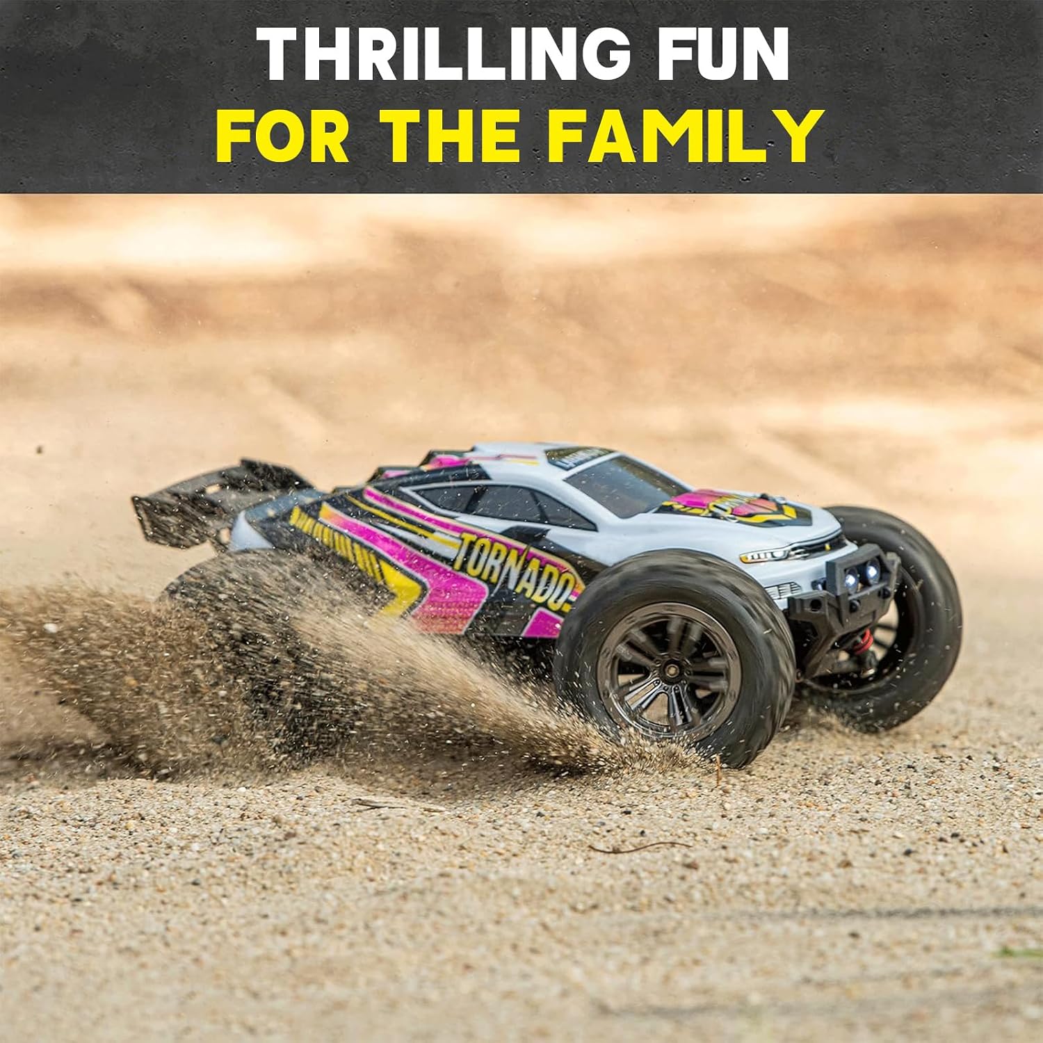 4x4 RC Cars for Adults 48kmh High-Speed - 1:12 Scale Large Waterproof Remote Control Truck, Offroad Electric Monster Car, 2 Batteries 30+ Min Play