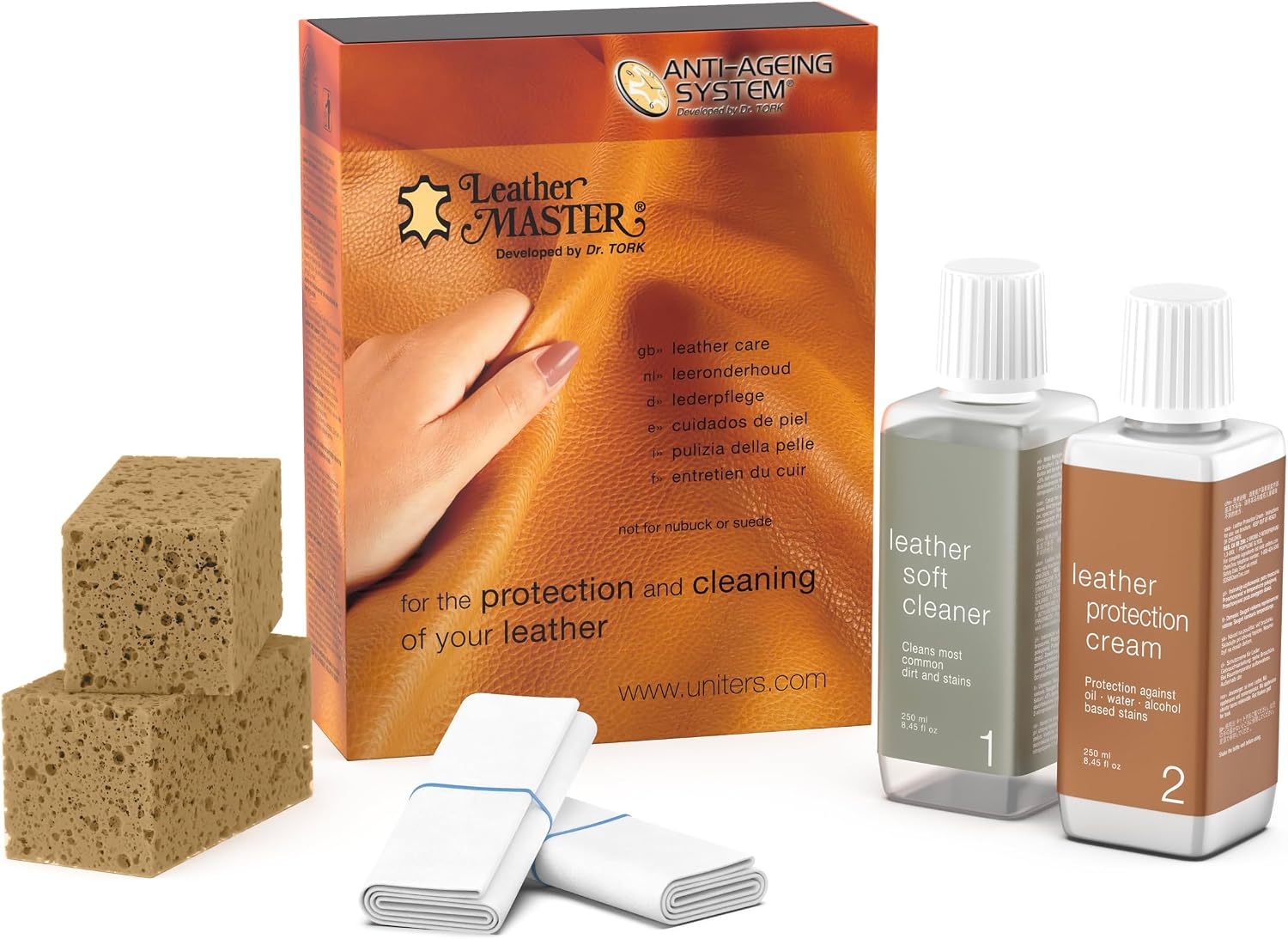 Leather Master Leather Care Kit | Leather Cleaner and Conditioner Kit | Cleans & Restores Car Seats, Furniture, Purses