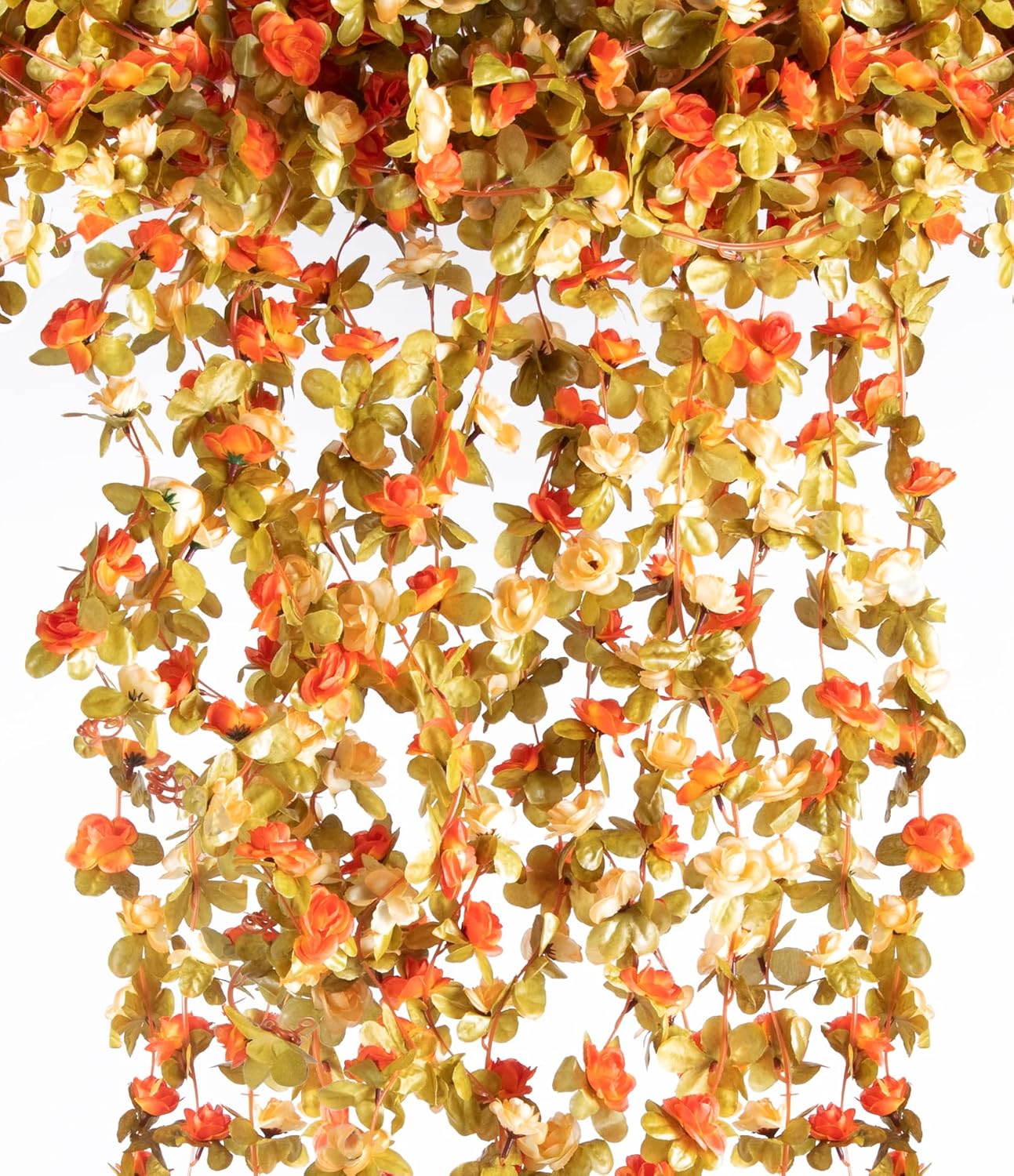 8Pcs x 8.2FT Artificial Flower Garland Floral Rose Vine Decor, Pink Flower
