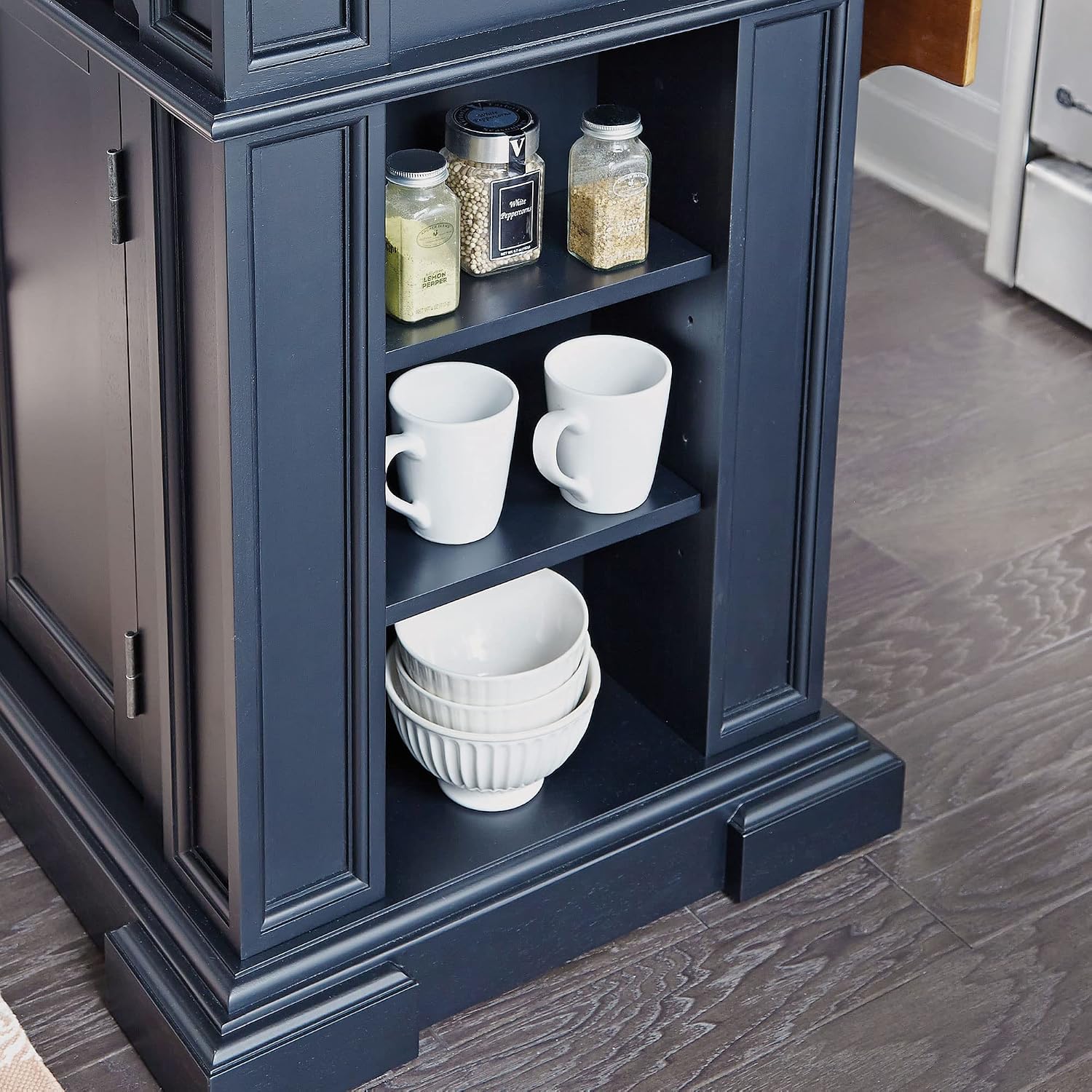 homestyles Americana Black Kitchen Island