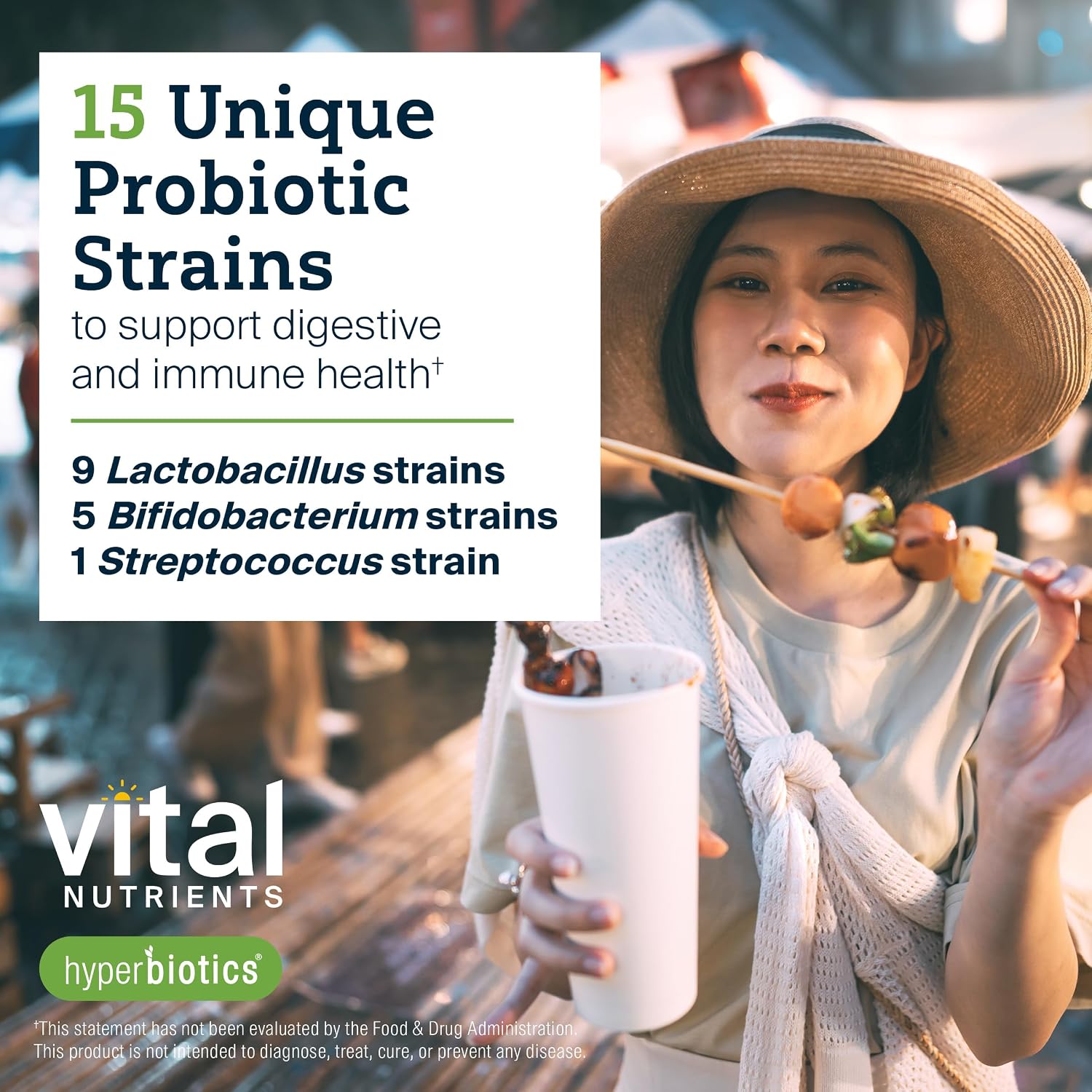 Hyperbiotics Vital Nutrients Pro-15 Prebiotics and Probiotics for Women and Men | 15 Science Backed Strains | Supports Occasional Constipation, Diarrhea, Gas & Bloating | 60 Vegan Time Release Pearls