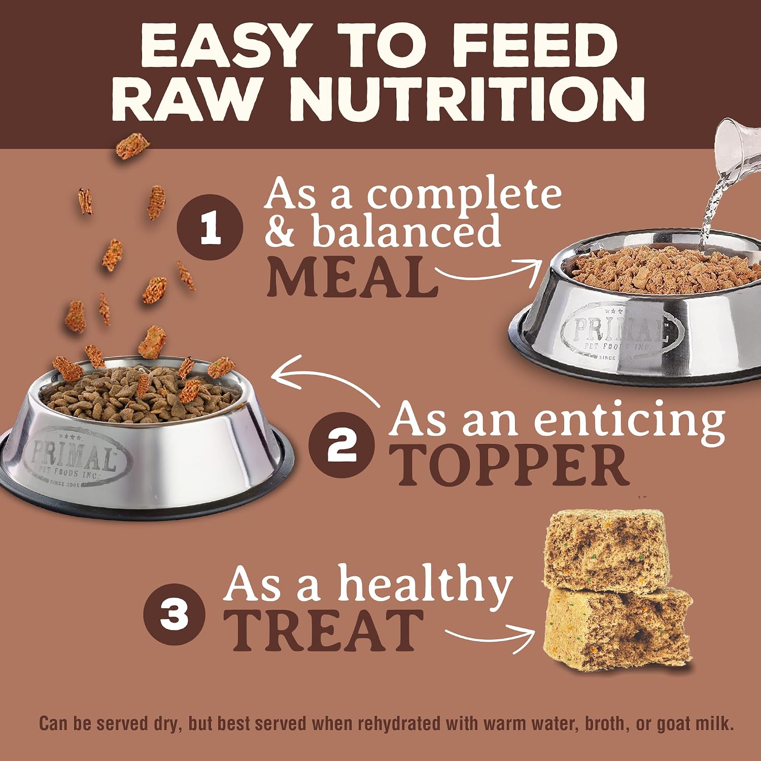 Primal Freeze Dried Raw Dog Food Nuggets, Beef, 14 oz | Complete & Balanced Nutrition, Meal, Topper or Treat, Grain-Free, High Protein, No Synthetic Vitamins & Minerals