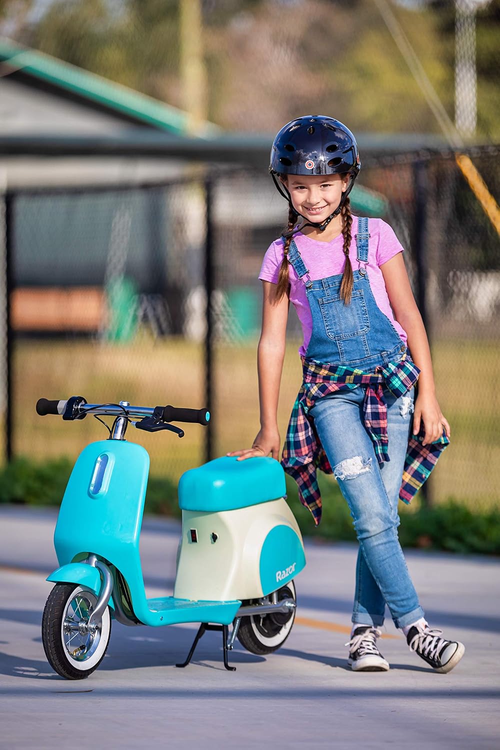 Razor Pocket Mod Petite - 12V Miniature Euro-Style Electric Scooter for Ages 7+, 100-watt Motor, Up to 40 min Ride Time, for Riders up to 110 lbs