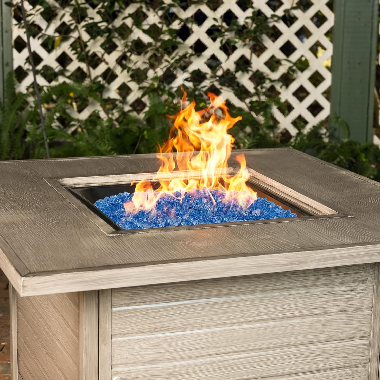 Onlyfire 10 lbs Fire Glass Rocks for Gas Propane Fire Pit and Fireplace