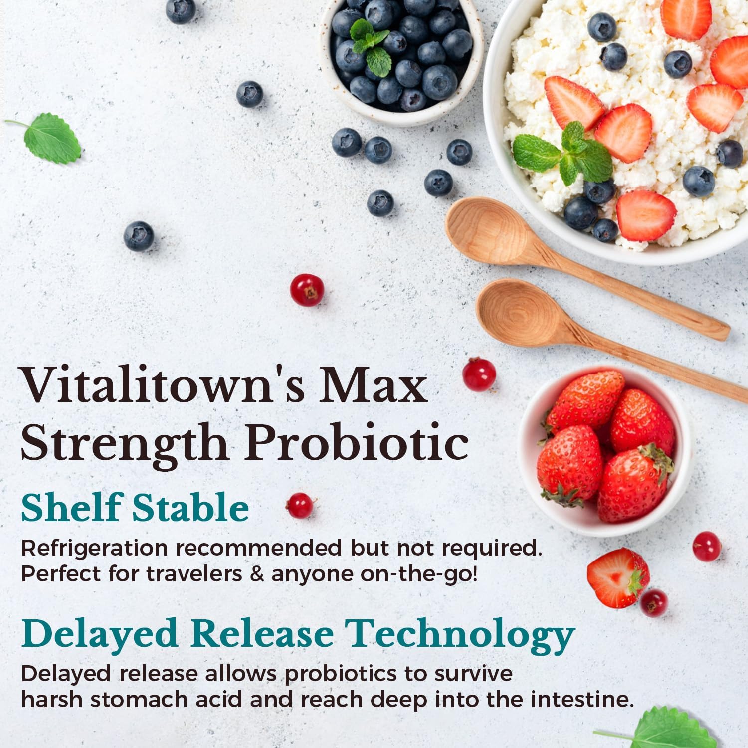 VITALITOWN Probiotics 120 Billion CFUs | 36 Strains