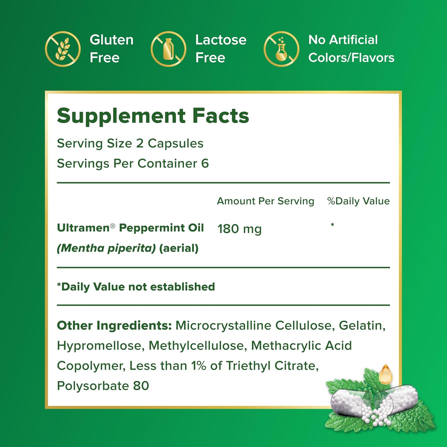 IBgard Gut Health Supplement, Peppermint Oil Capsules for Abdominal Comfort, 48 Capsules | Gut Health Supplement, Peppermint Oil Capsules for Abdominal Comfort