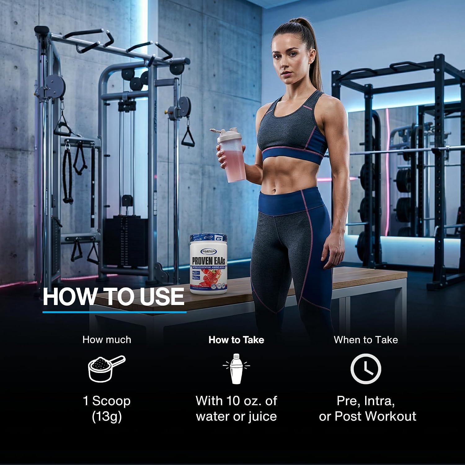 Gaspari Nutrition Proven EAAs, Vegan Fermented EAAs, Enhances Recovery & Replenishes Electrolytes, Non GMO (30 Servings, Guava Nectarine)