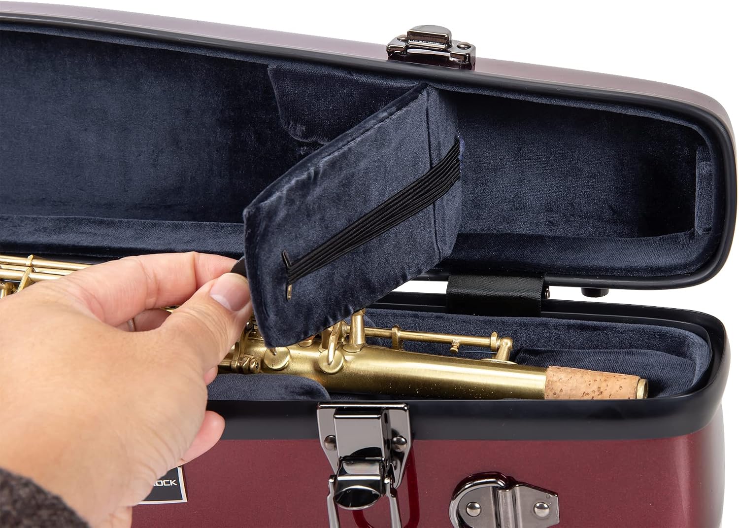 Crossrock Alto Saxophone Case-Fiberglass Hardshell with Backpack Straps in Blue